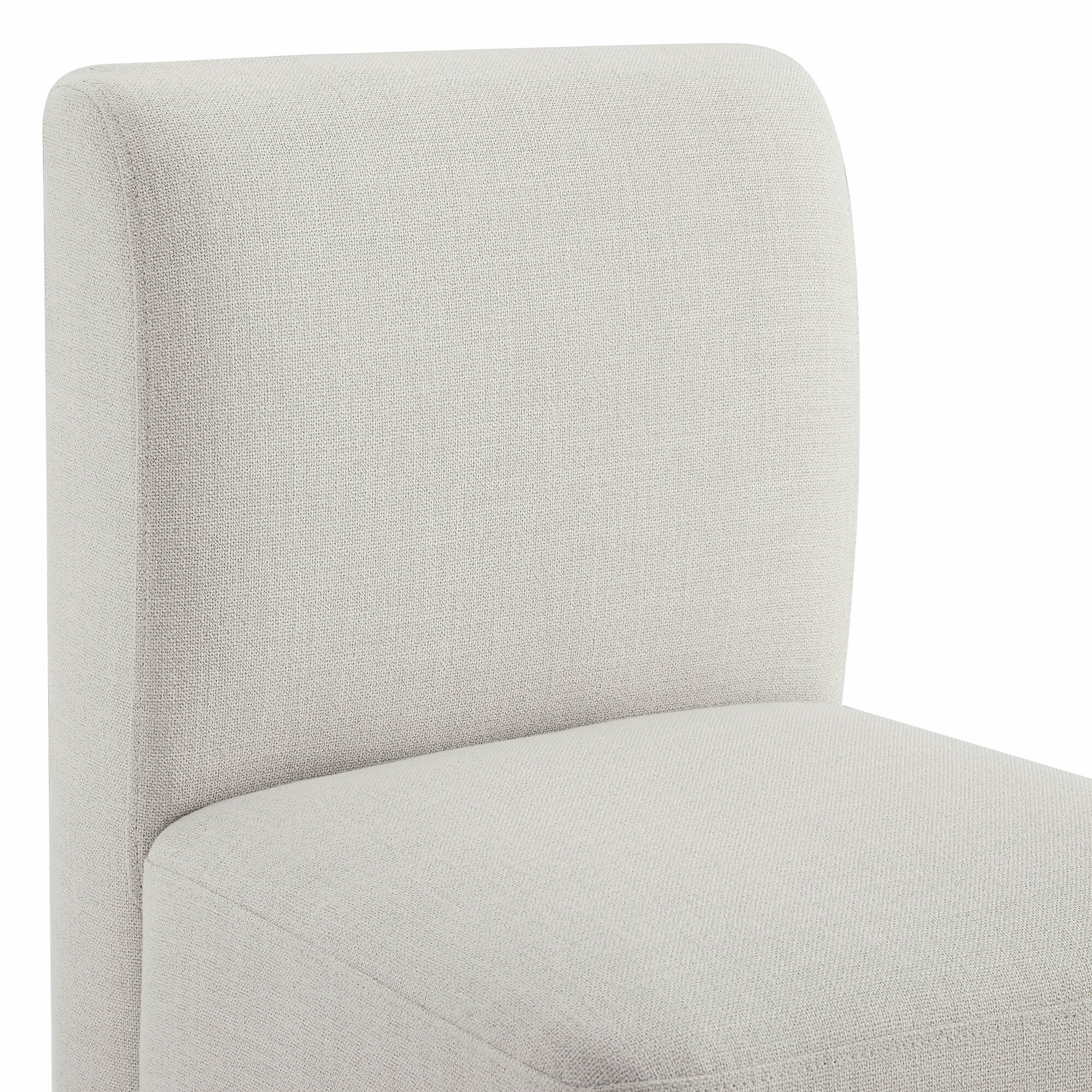 Aida Performance Fabric Rolling Dining Chair With Casters Base - Image 10