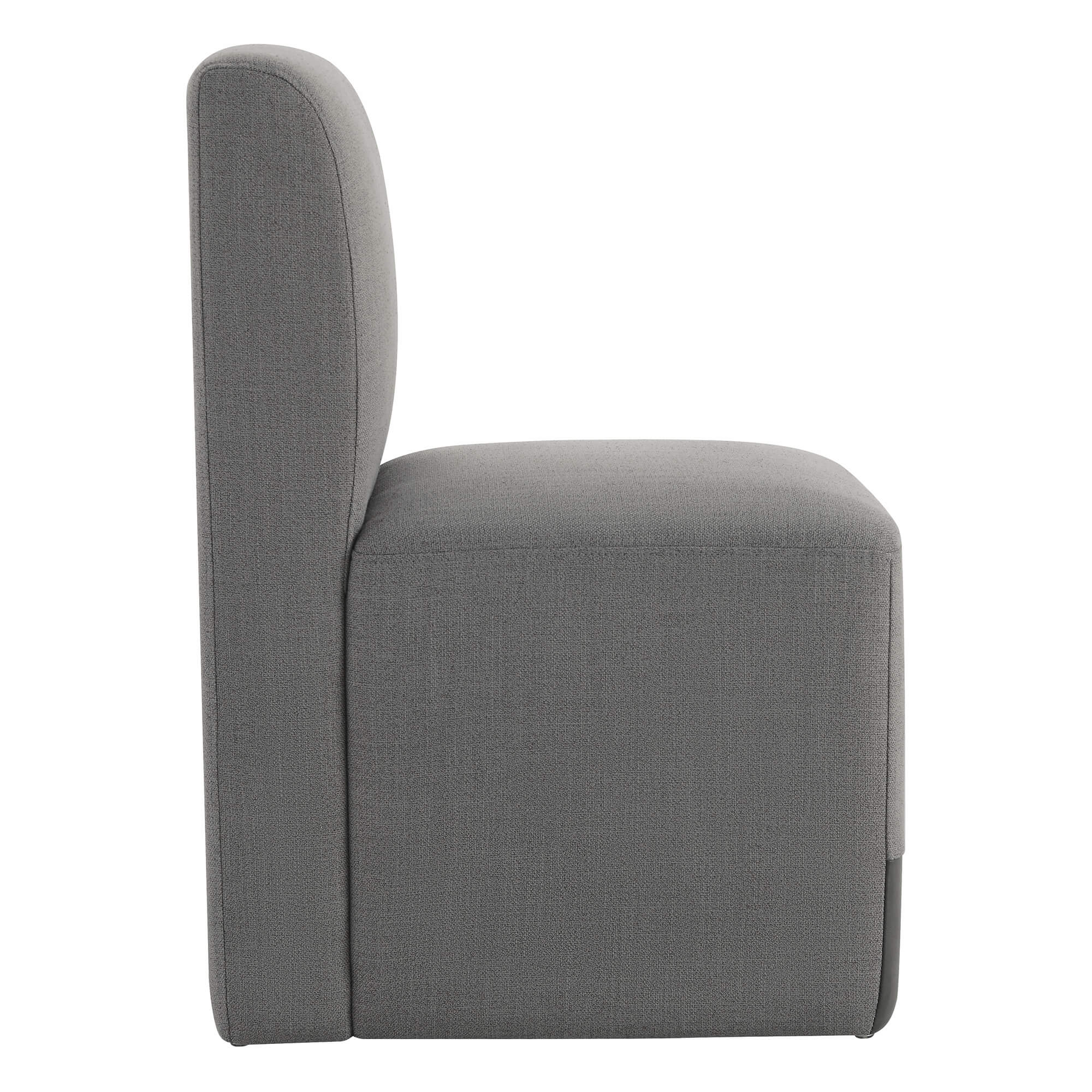 Aida Performance Fabric Rolling Dining Chair With Casters Base - Image 51