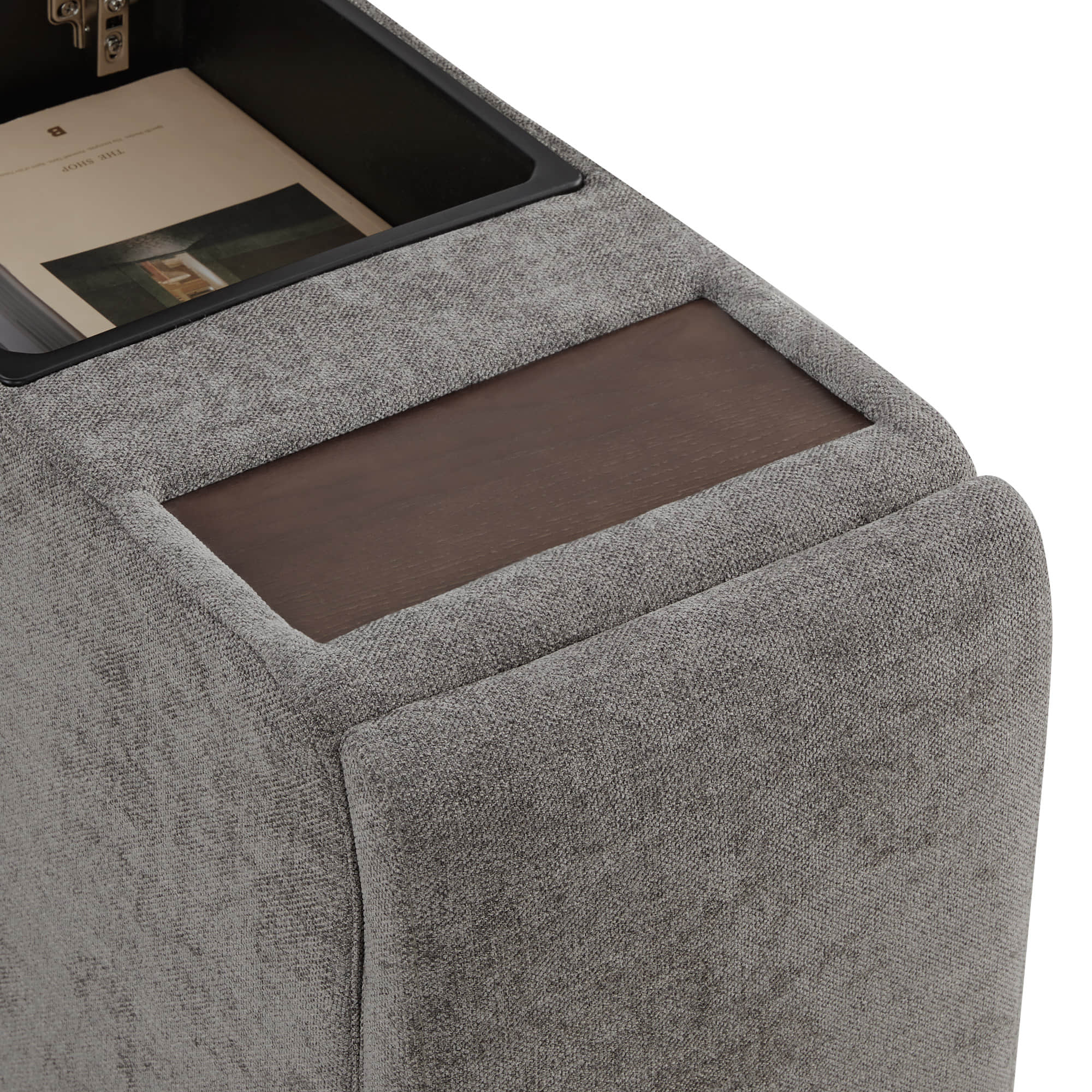 Delaney 5-Seat Modular Sofa Chaise with Storage Ottomans - Image 37