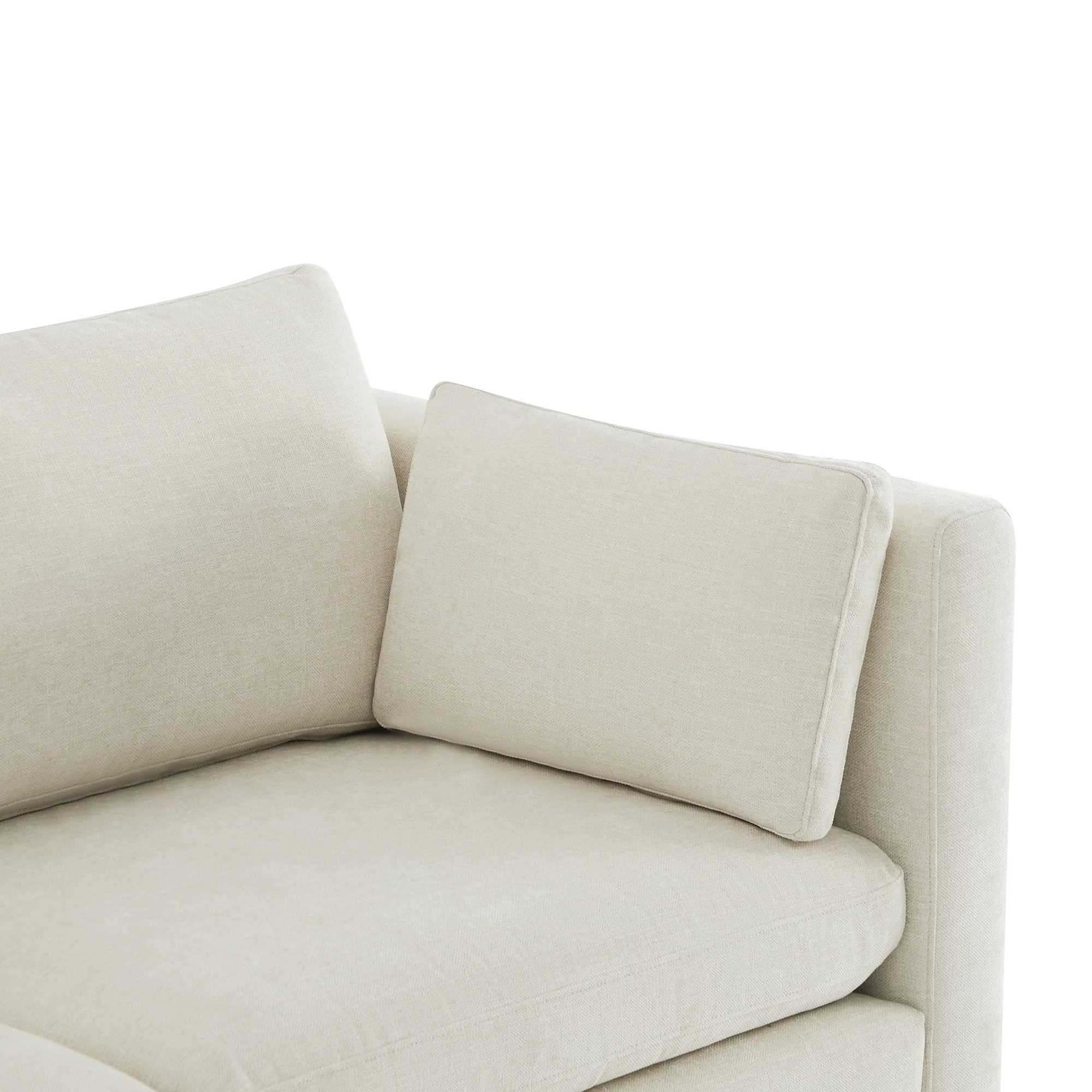 Delaney 4-Seat Modular Sofa Chaise with Storage Ottoman - Image 9