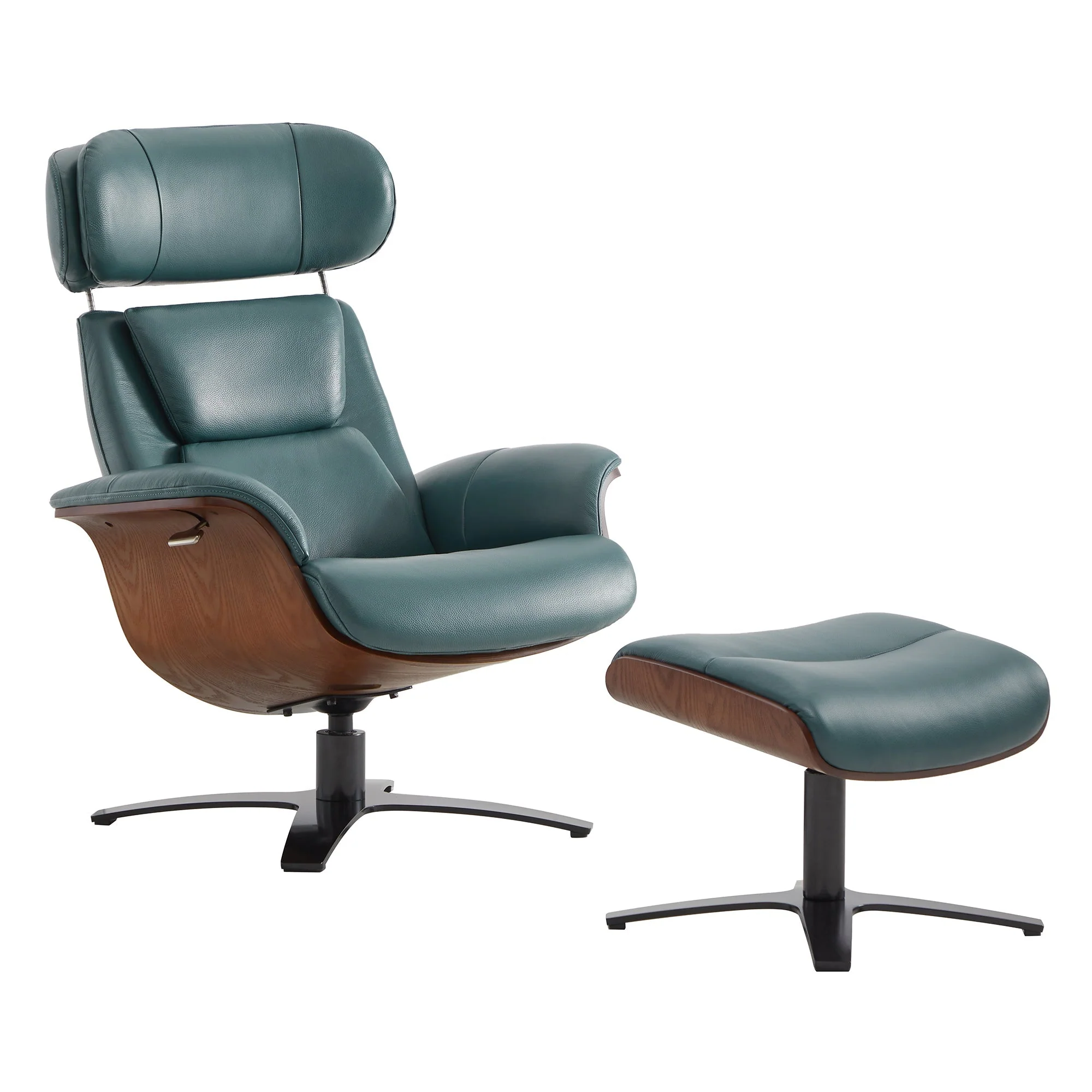 Elvin Leather Recliner & Ottoman - Image 13
