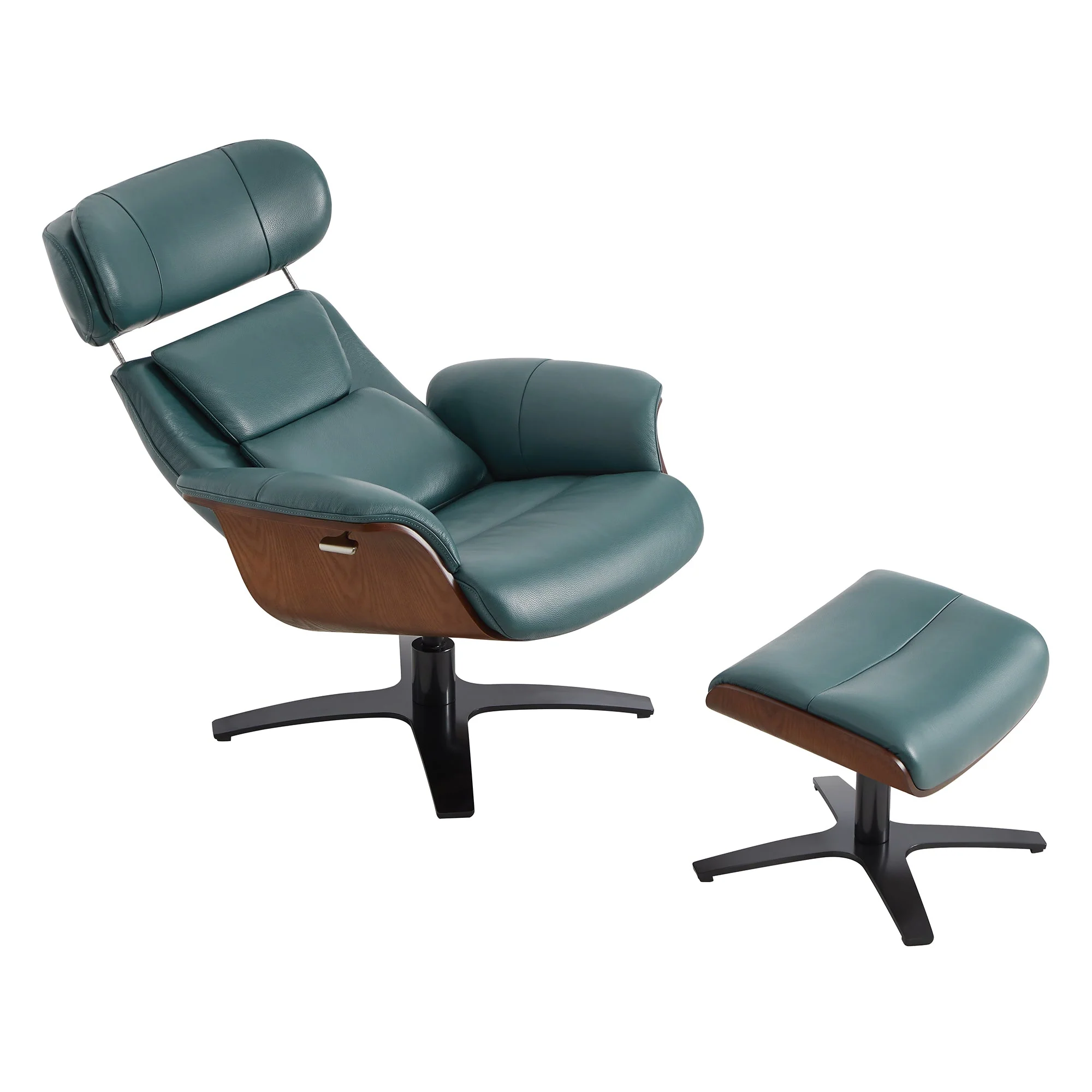 Elvin Leather Recliner & Ottoman - Image 14