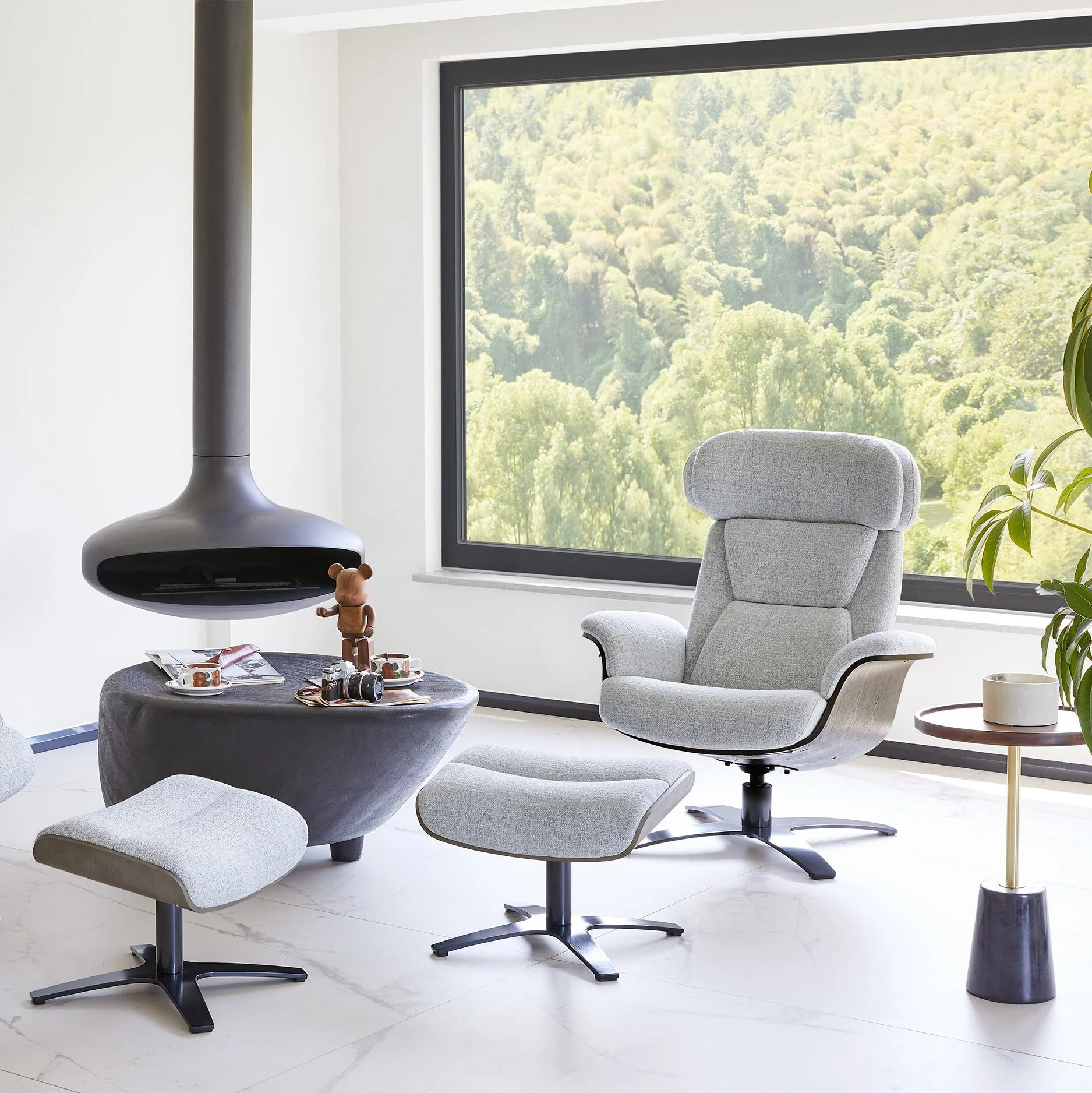 Elvin Leather Recliner & Ottoman - Image 52