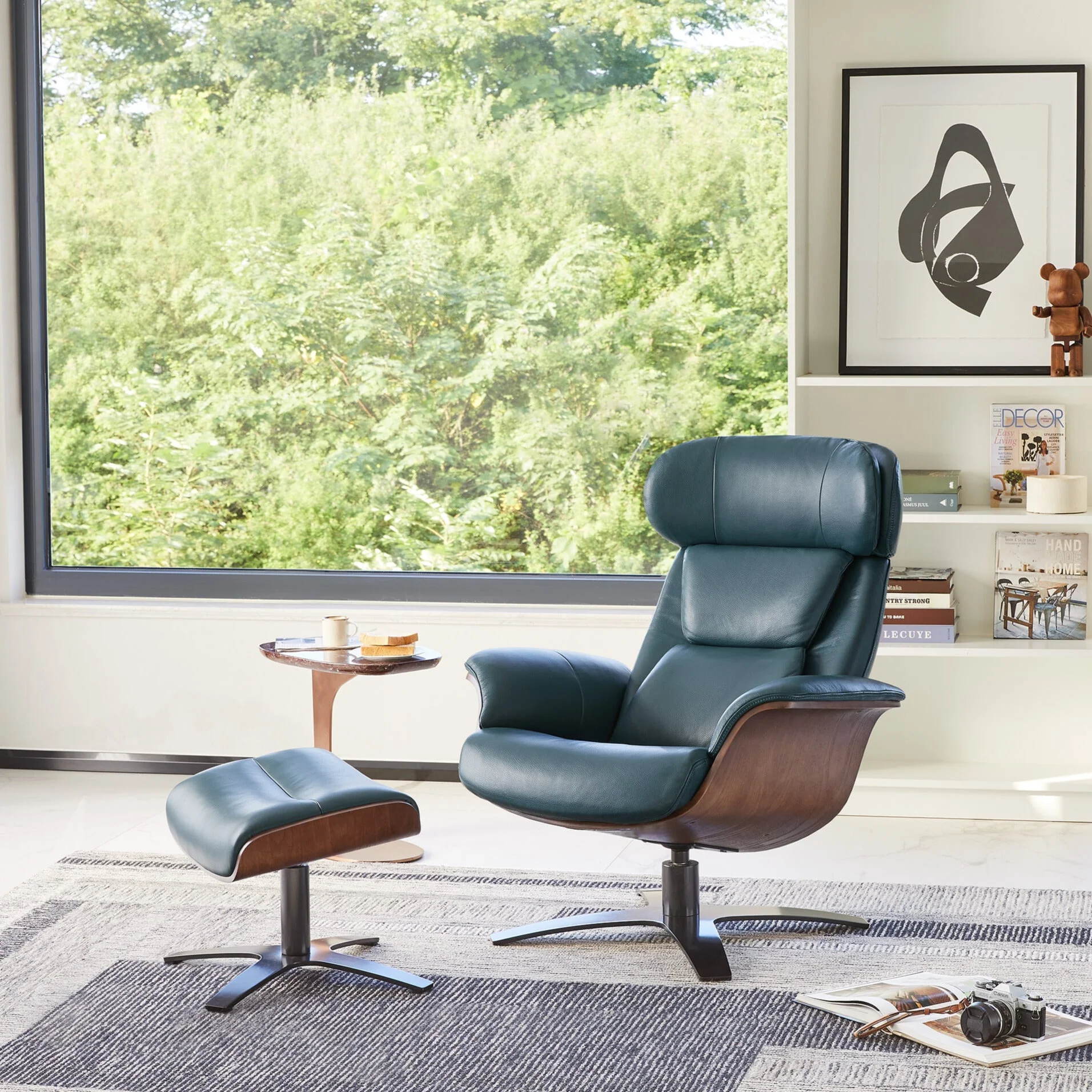 Elvin Leather Recliner & Ottoman - Image 54