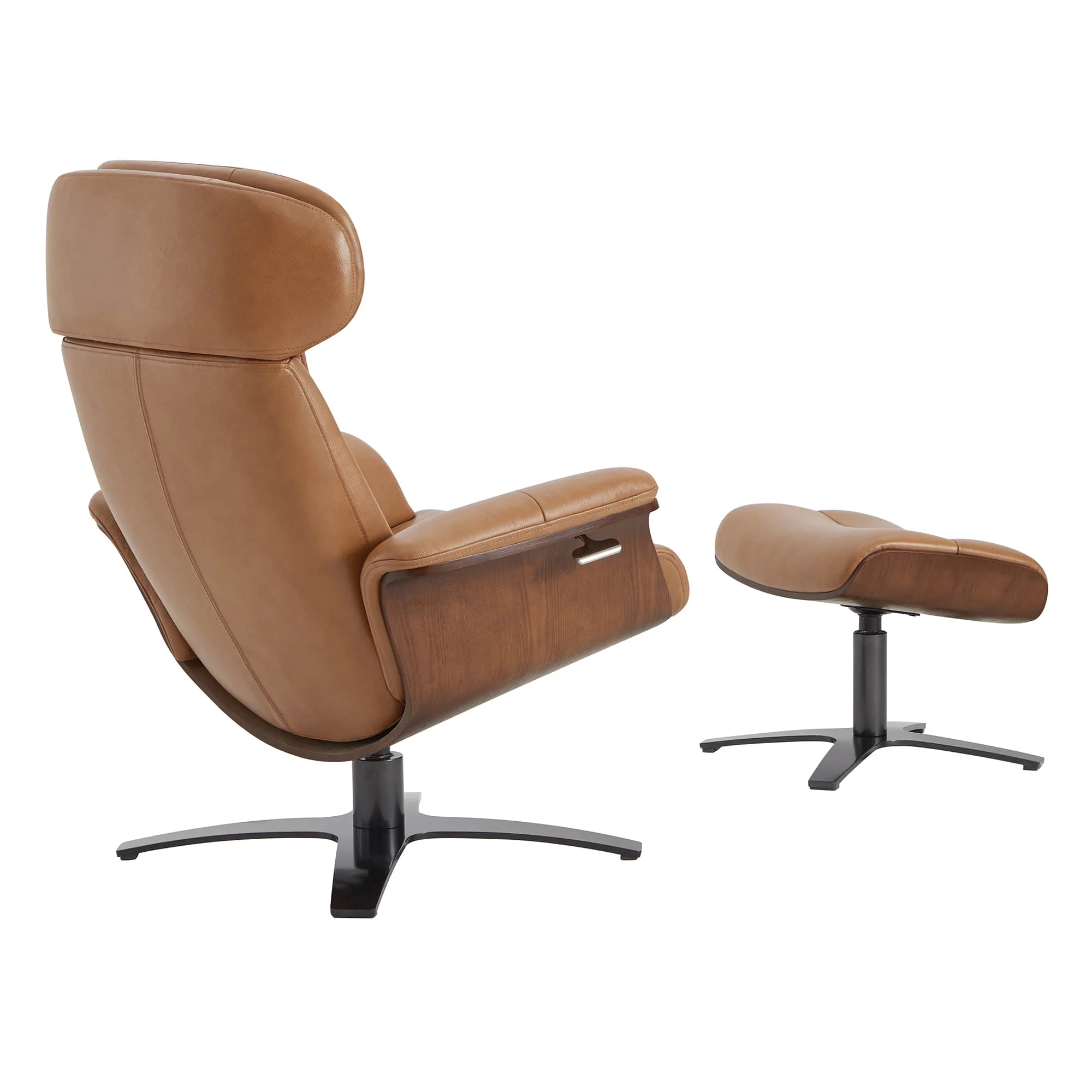 Elvin Leather Recliner & Ottoman - Image 6