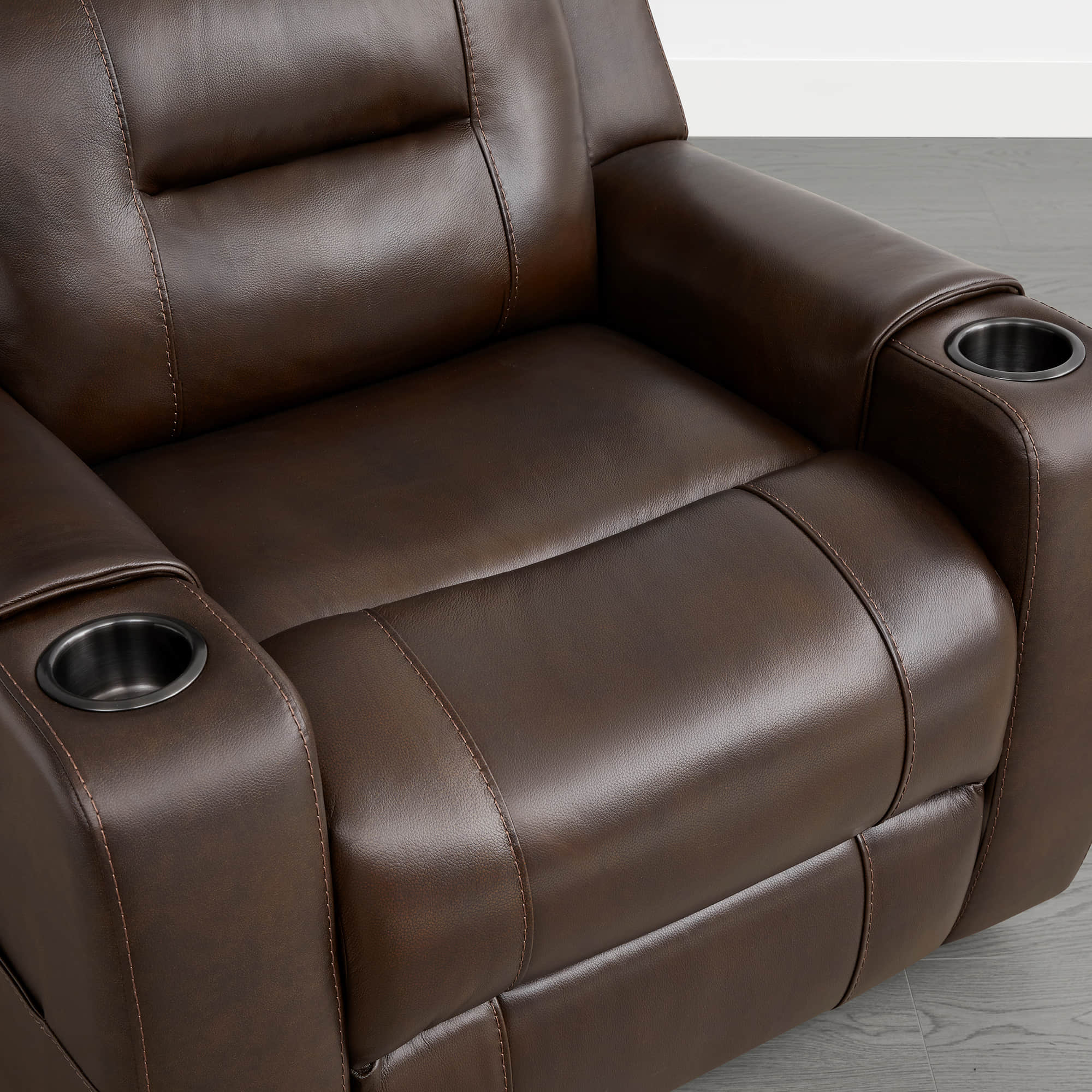 Garrison Genuine Leather Power Lay Flat Recliner with Power Headrest - Image 36