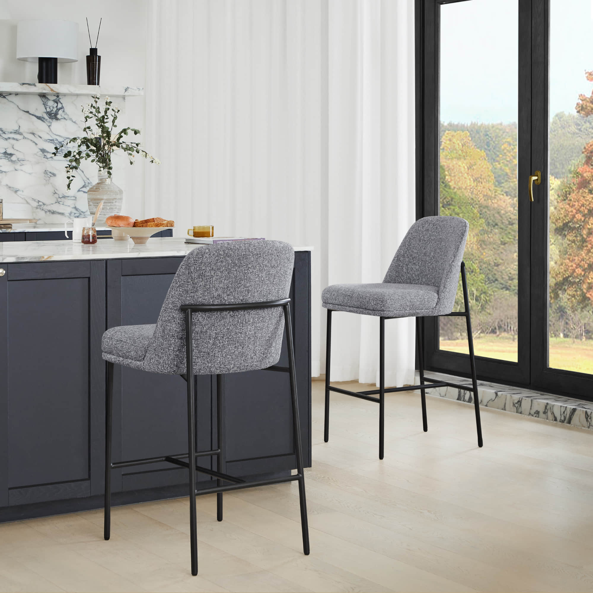 Golda Counter Stools with Metal Base - Image 10