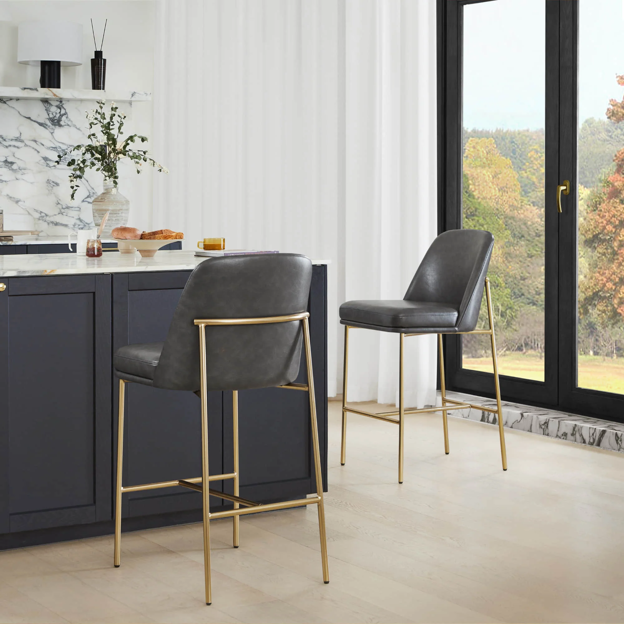 Golda Counter Stools with Metal Base - Image 29
