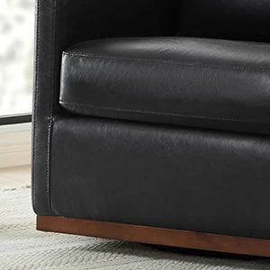 Henry Swivel Accent Chair with Wood Base - Image 14