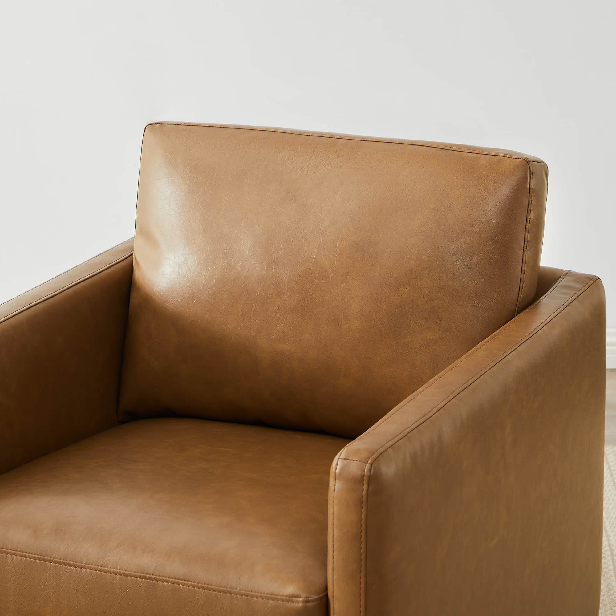 Henry Swivel Accent Chair with Wood Base - Image 6