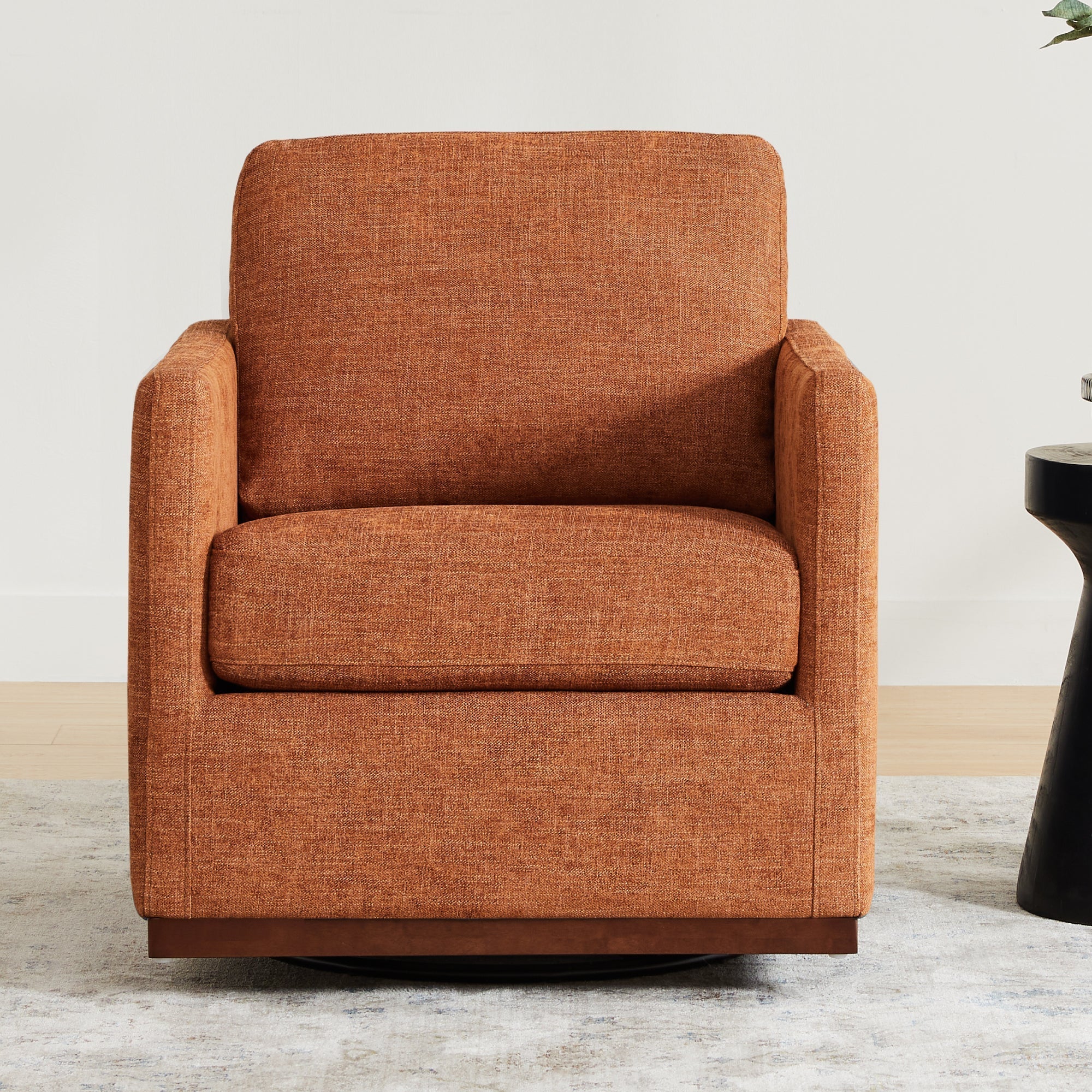 Henry Swivel Accent Chair with Wood Base - Image 60