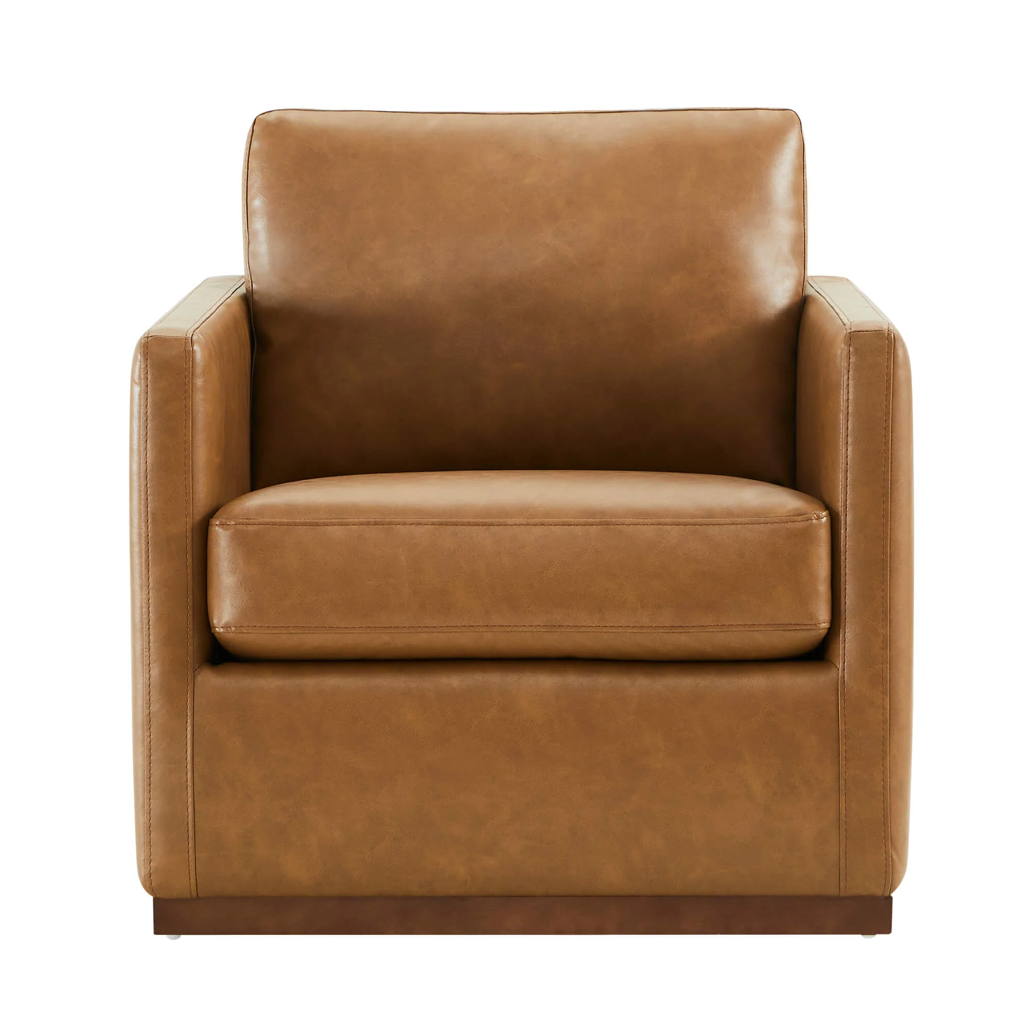 Henry Swivel Accent Chair with Wood Base - Image 7