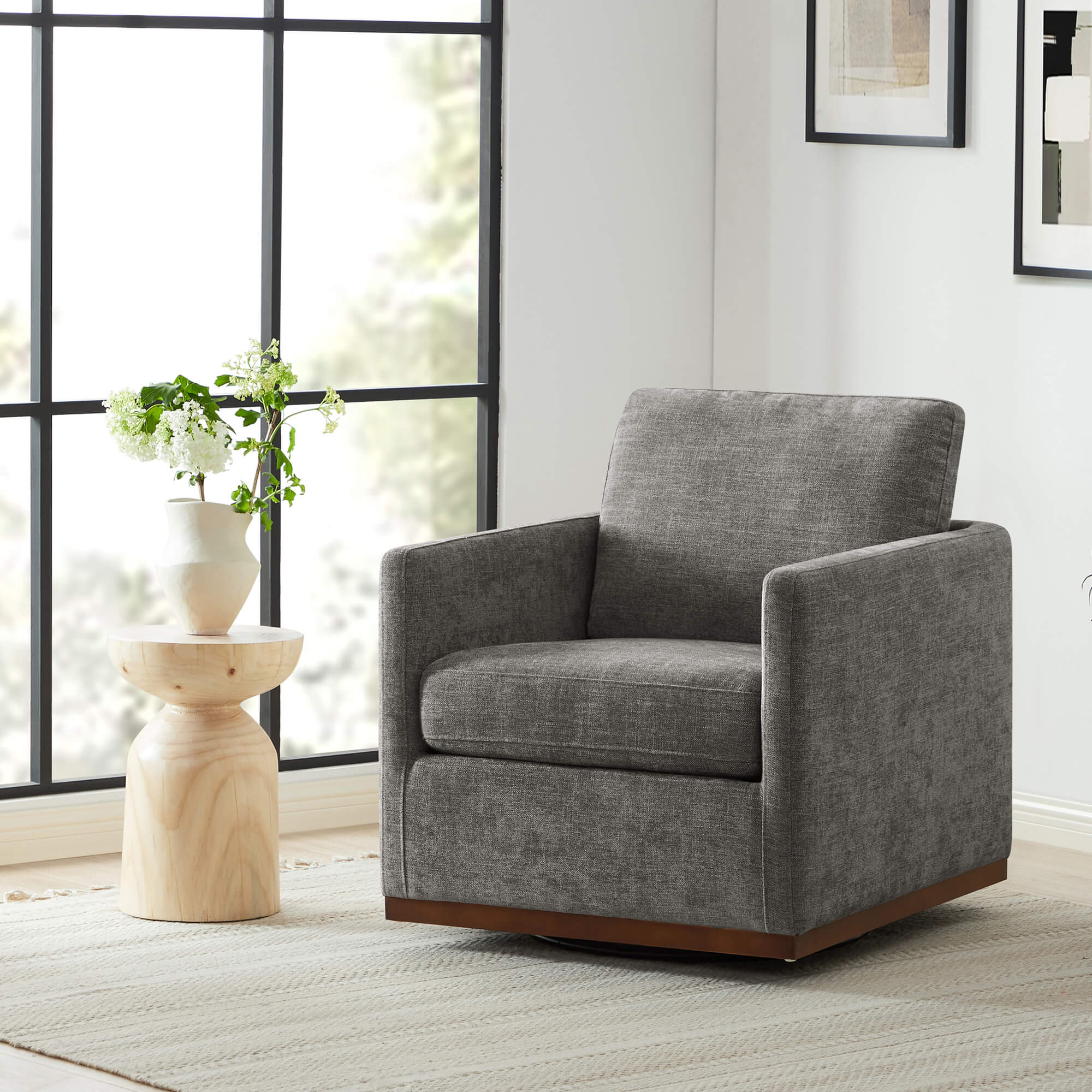 Henry Modern Swivel Accent Chair - Image 11
