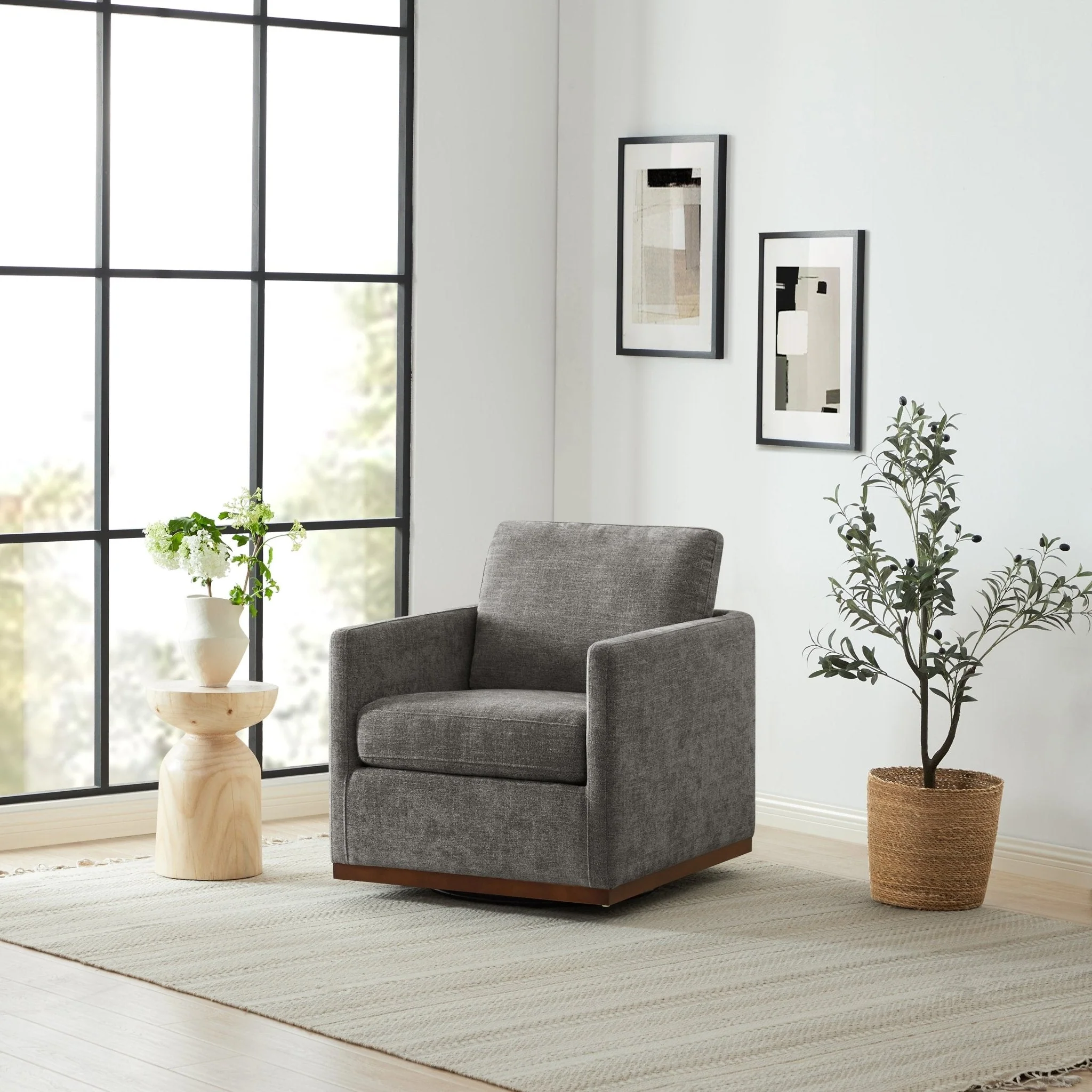 Henry Modern Swivel Accent Chair - Image 12