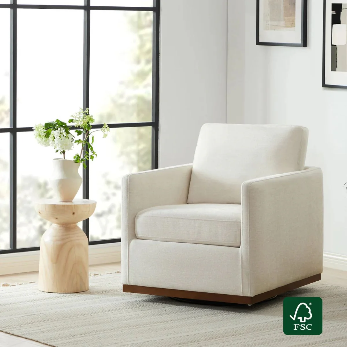 Henry Modern Swivel Accent Chair - Image 3
