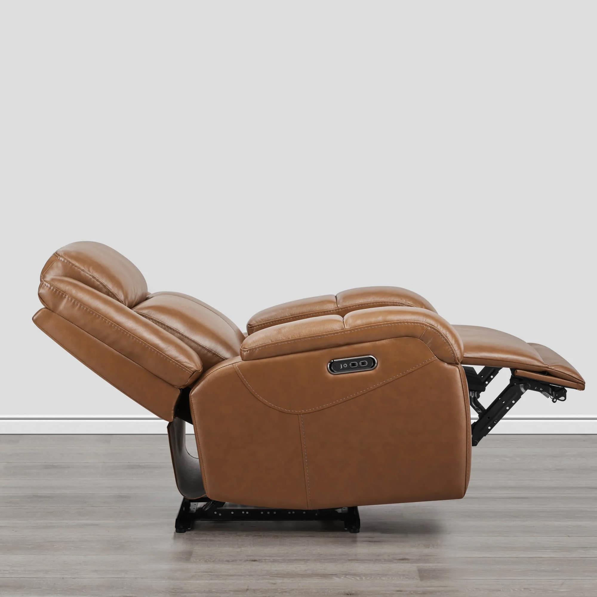 Isaac Genuine Leather Wall Hugger Power Recliner with Power Headrest - Image 14