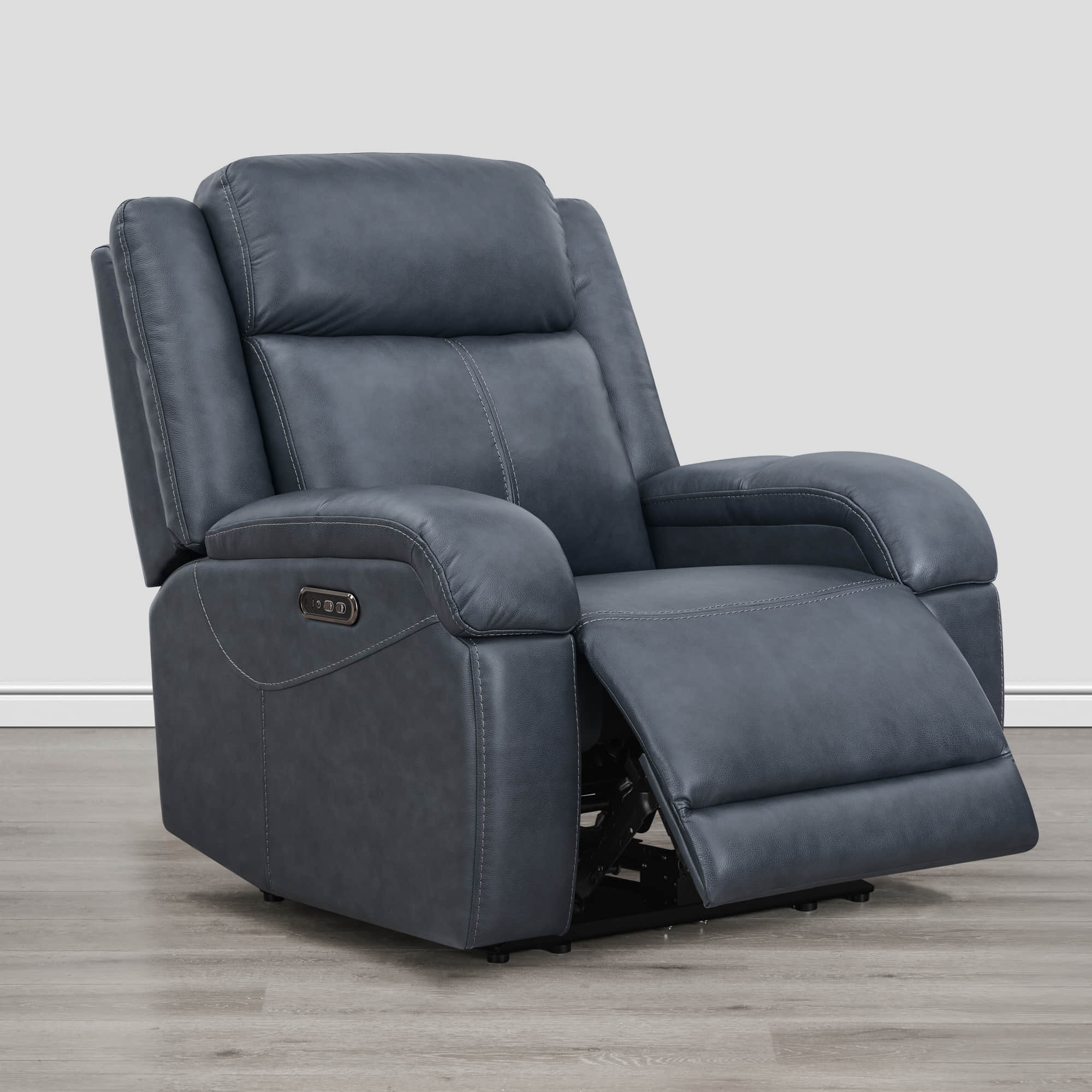 Isaac Genuine Leather Wall Hugger Power Recliner with Power Headrest - Image 4