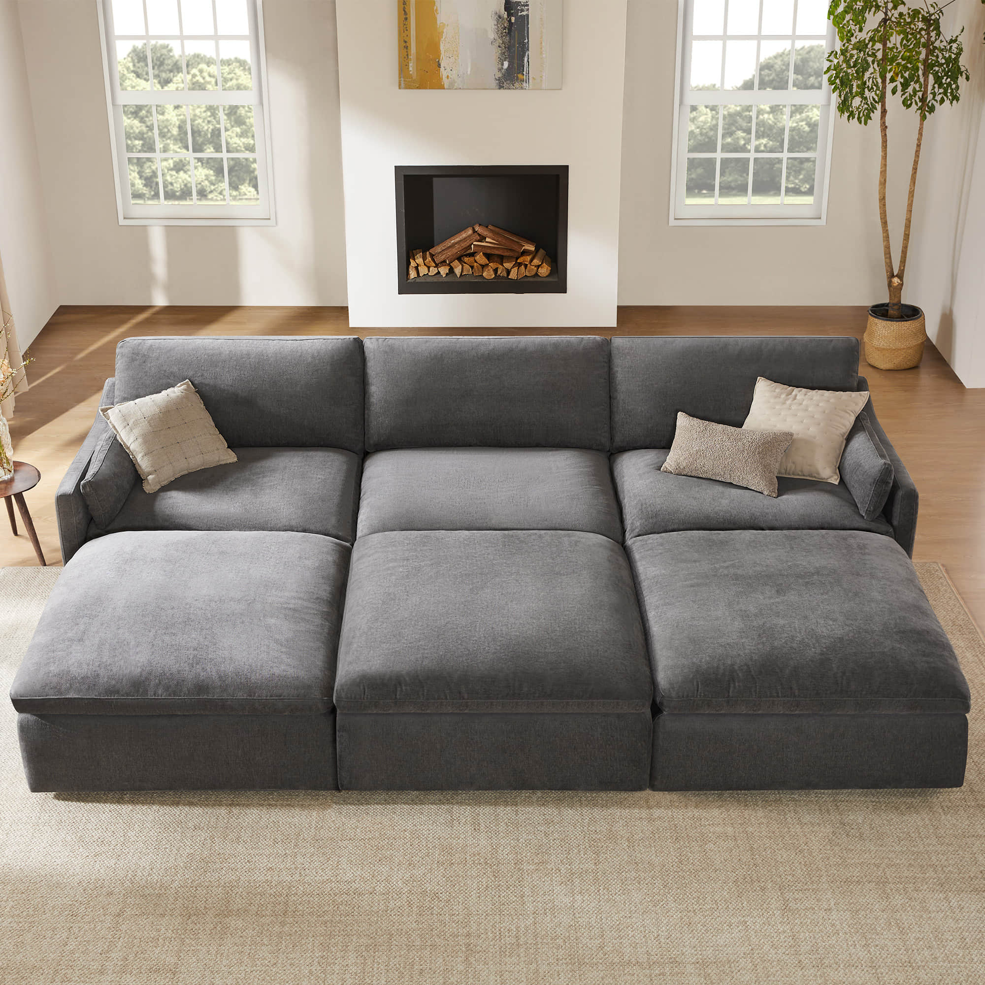 Kenna Modular 6 Seat Sofa Pit Sectional - Image 10