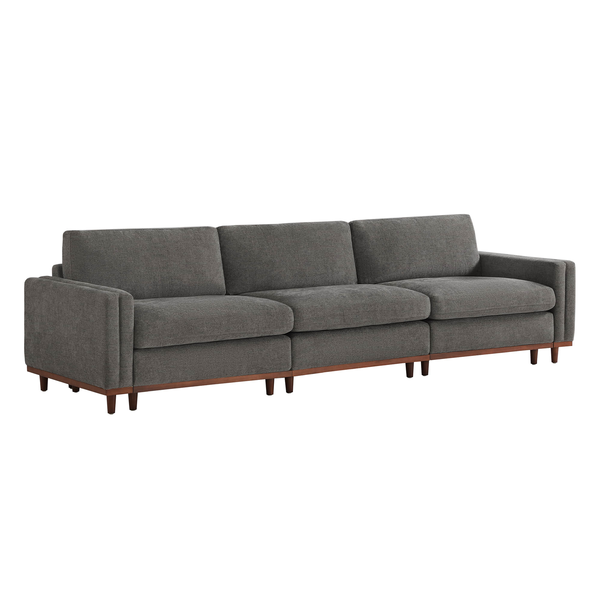 Liam 3-Piece Overstuffed Feather Wood Base Sectional Sofa - Image 37