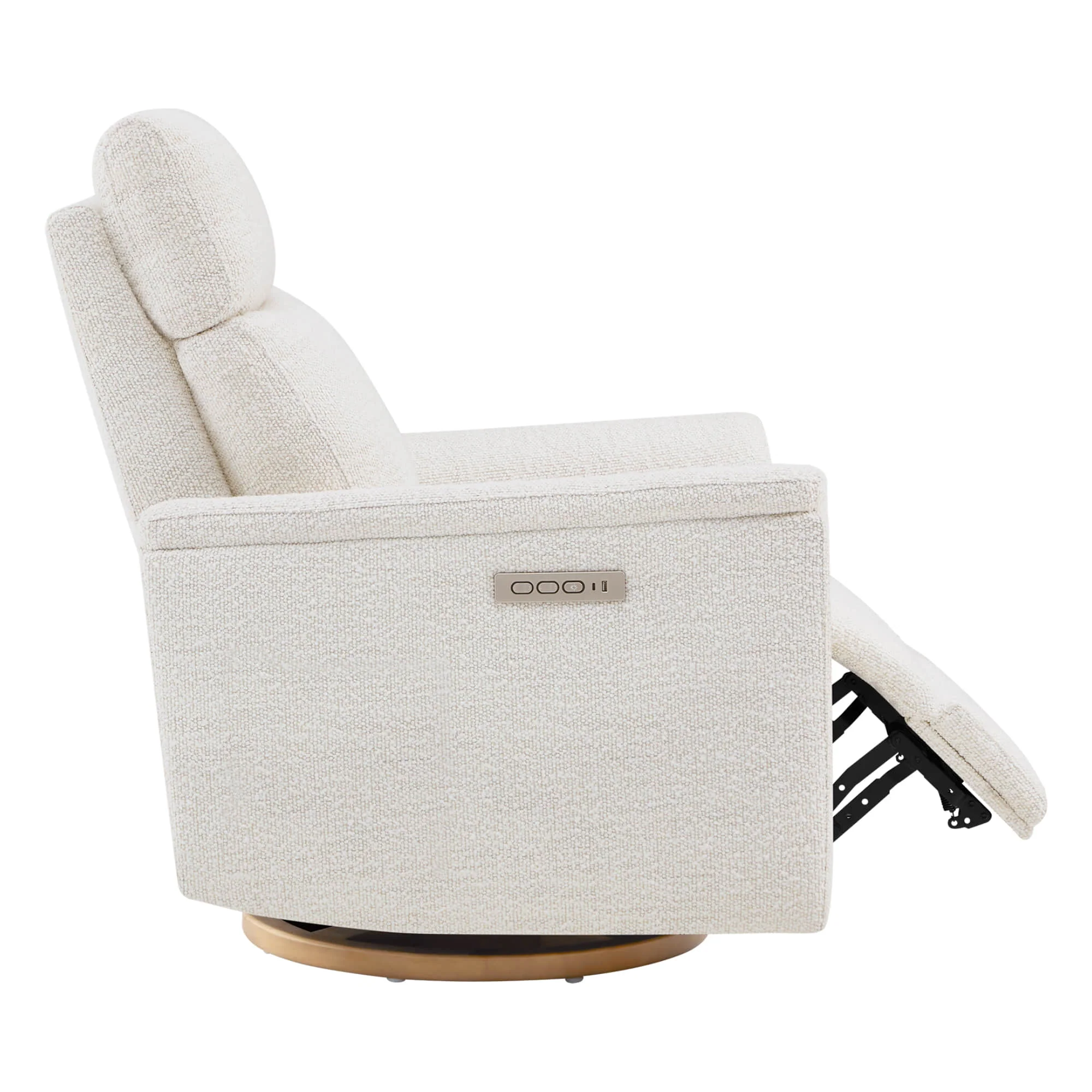 Lulla Power Swivel Nursery Glider Recliner with Power Headrest and Nightlight - Image 20