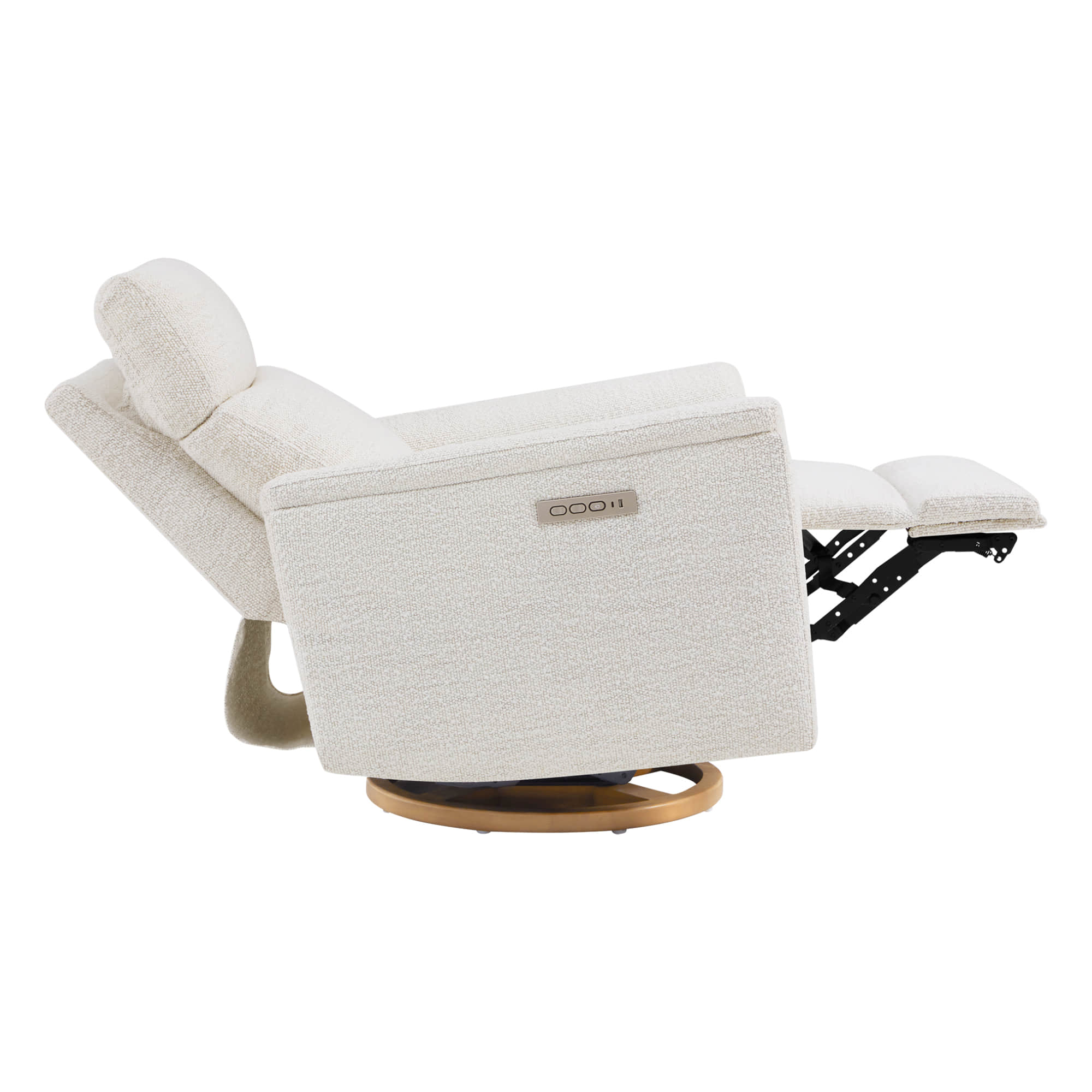 Lulla Power Swivel Nursery Glider Recliner with Power Headrest and Nightlight - Image 22