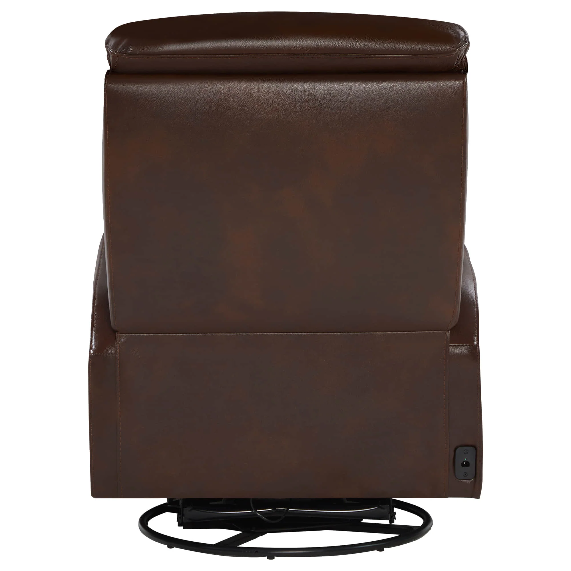 Maxwell Genuine Leather Swivel Glider Recliner with Power Lumbar&Headrest - Image 11