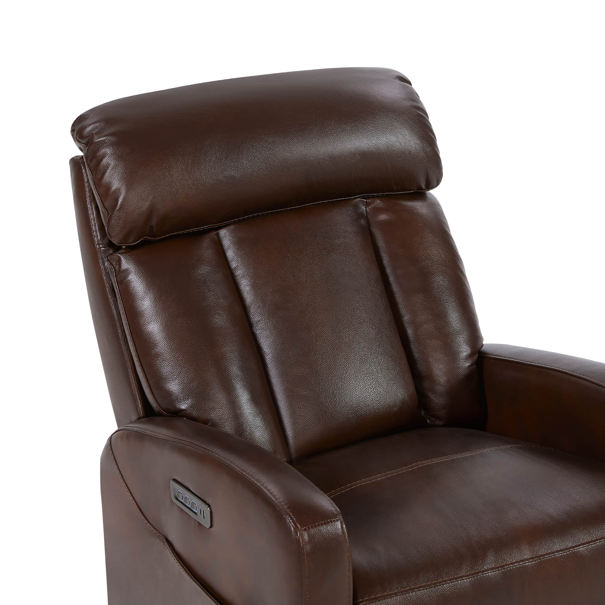 Maxwell Genuine Leather Swivel Glider Recliner with Power Lumbar&Headrest - Image 15