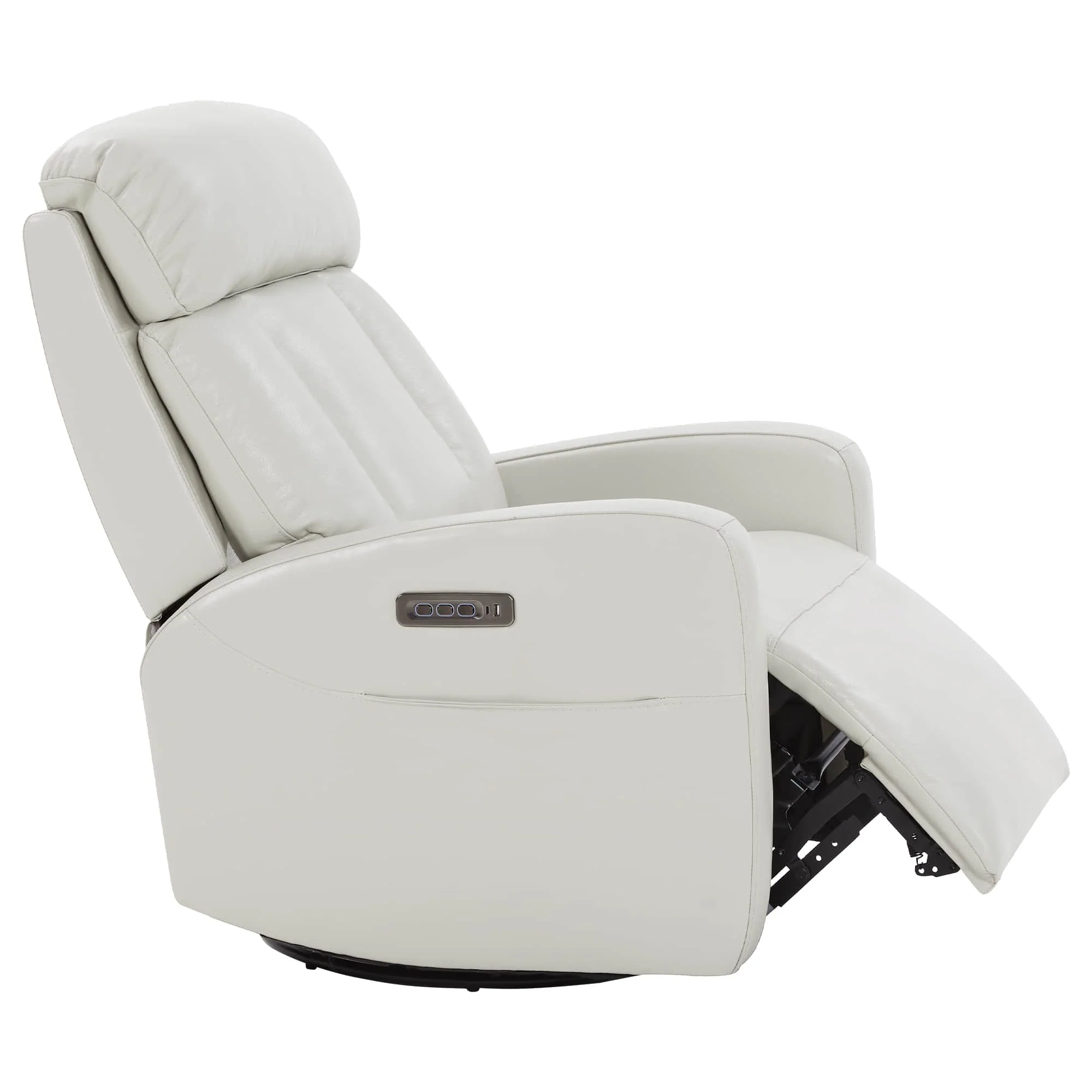 Maxwell Genuine Leather Swivel Glider Recliner with Power Lumbar&Headrest - Image 26