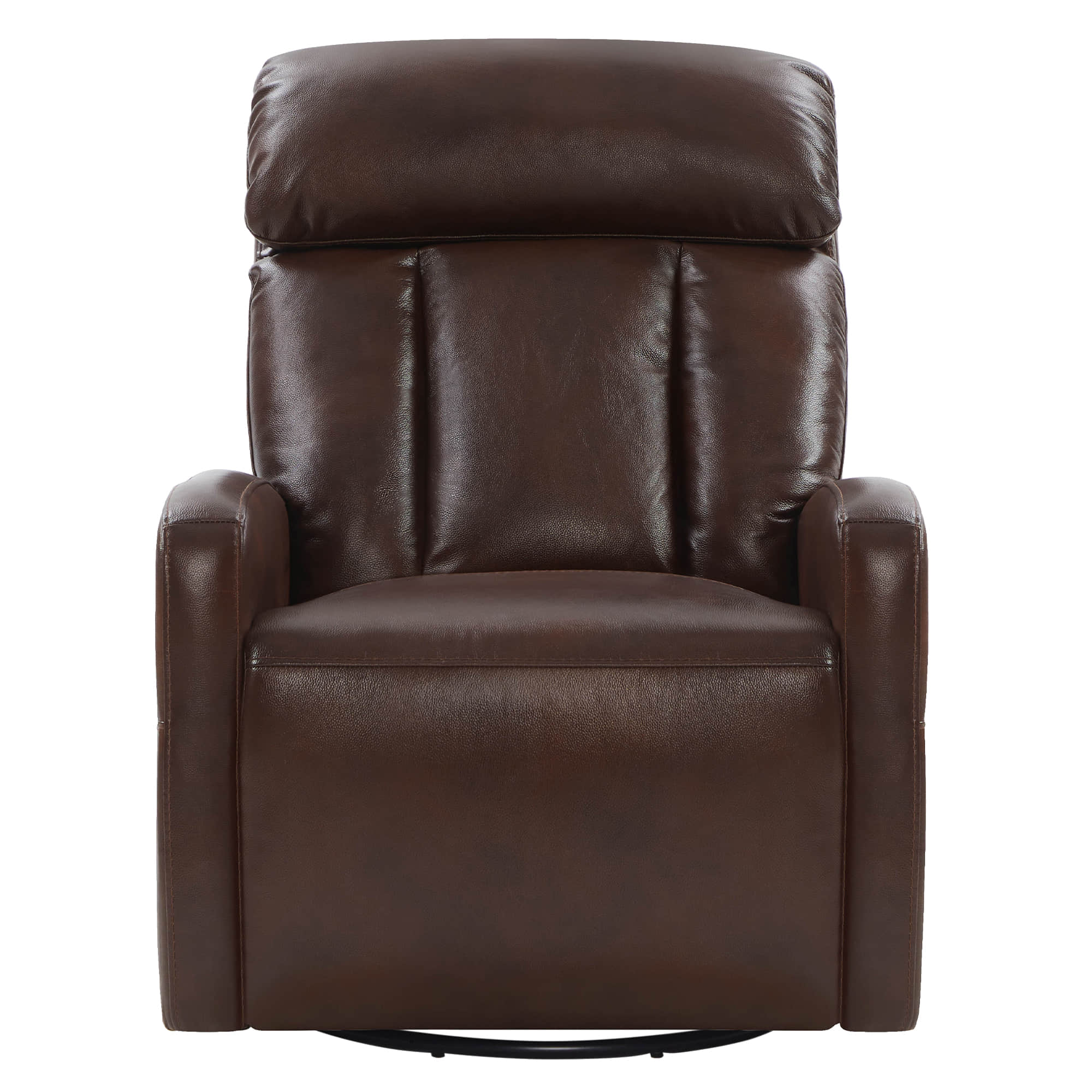 Maxwell Genuine Leather Swivel Glider Recliner with Power Lumbar&Headrest - Image 4