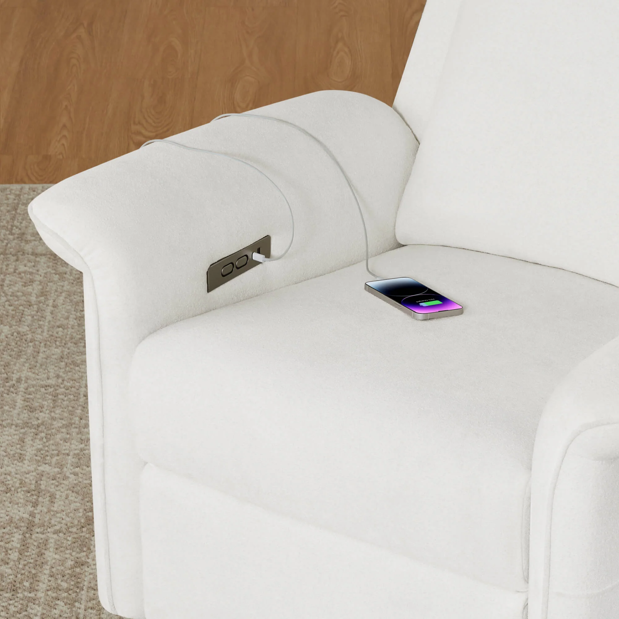 Mila Power Swivel Nursery Glider Recliner - Image 22