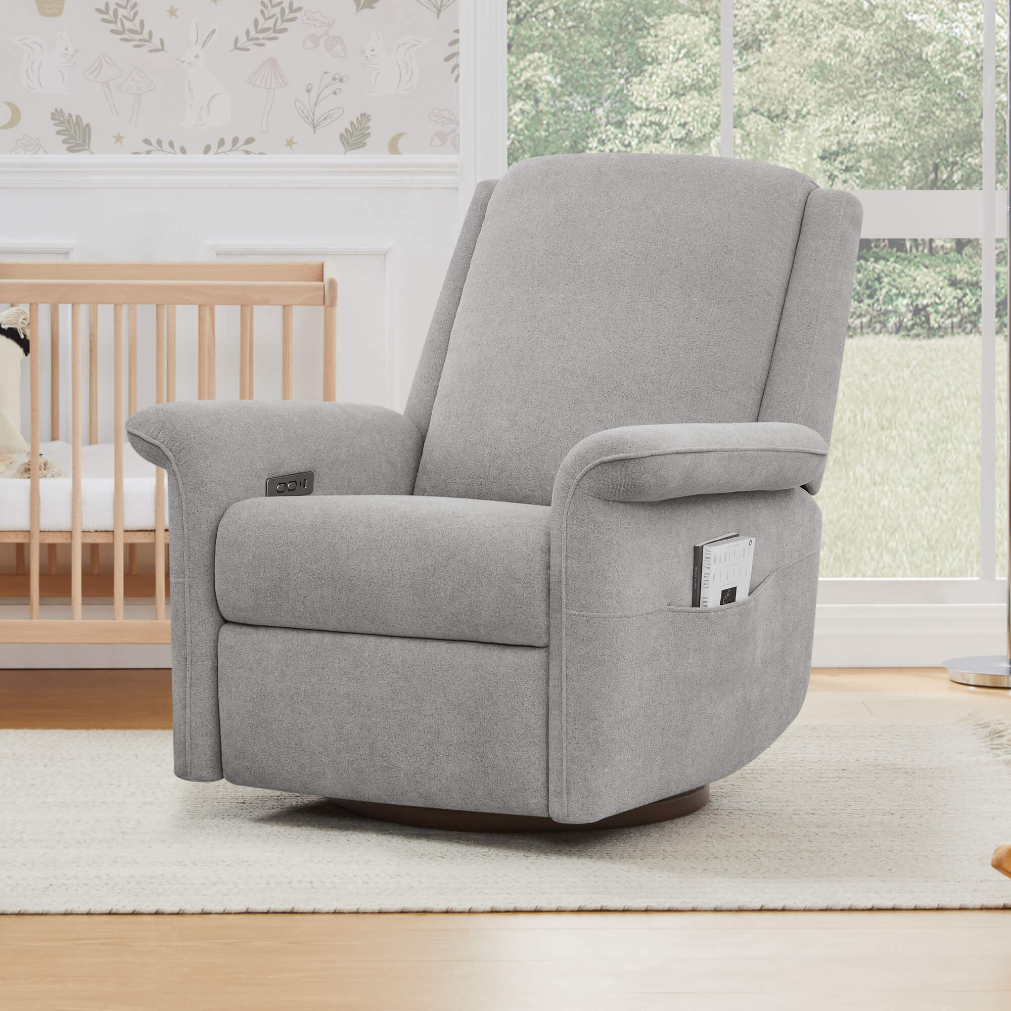 Mila Power Swivel Nursery Glider Recliner - Image 32