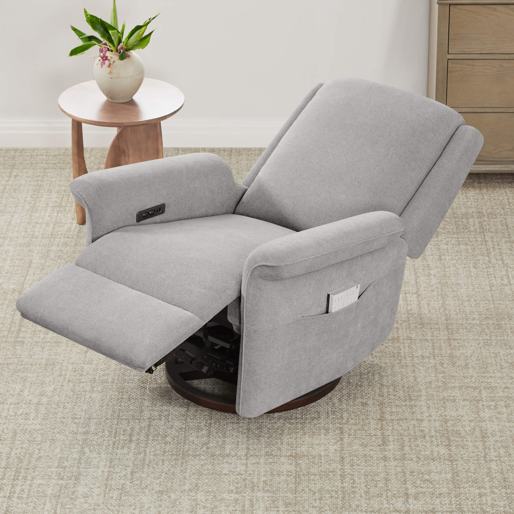 Mila Power Swivel Nursery Glider Recliner - Image 37
