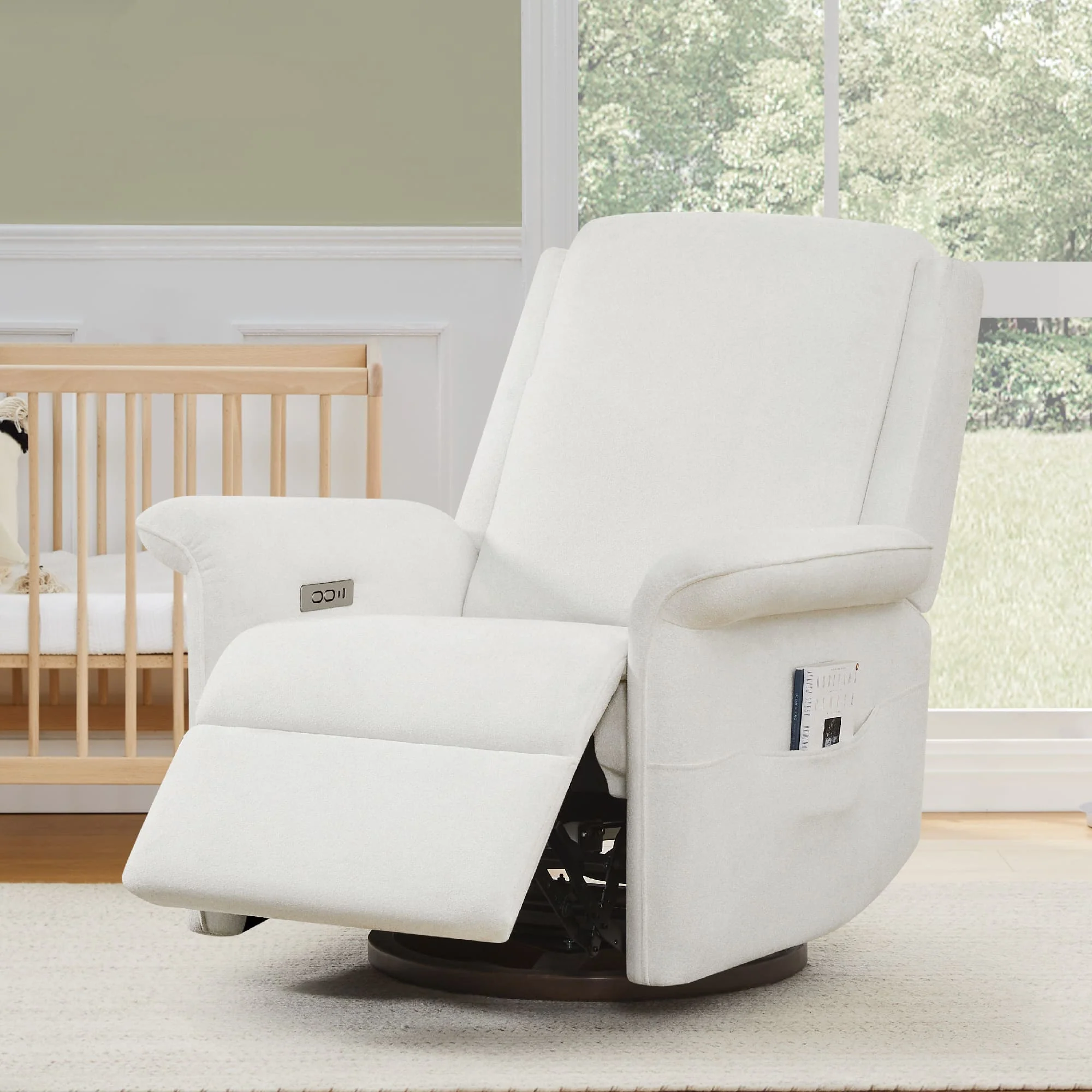 Mila Power Swivel Nursery Glider Recliner - Image 4