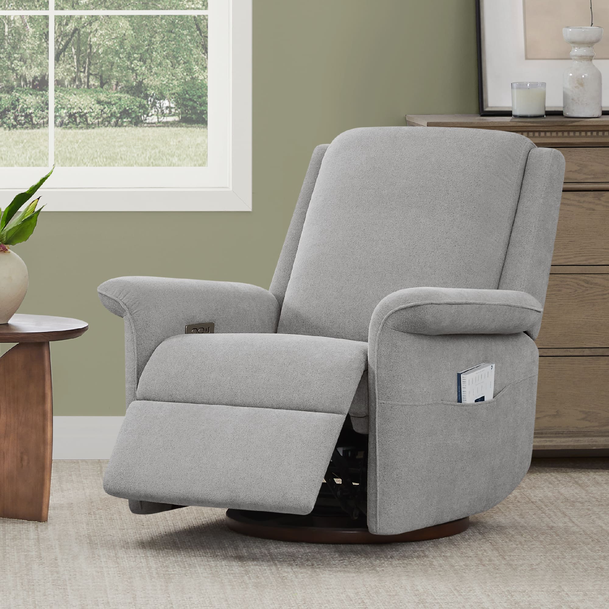 Mila Power Swivel Nursery Glider Recliner - Image 43