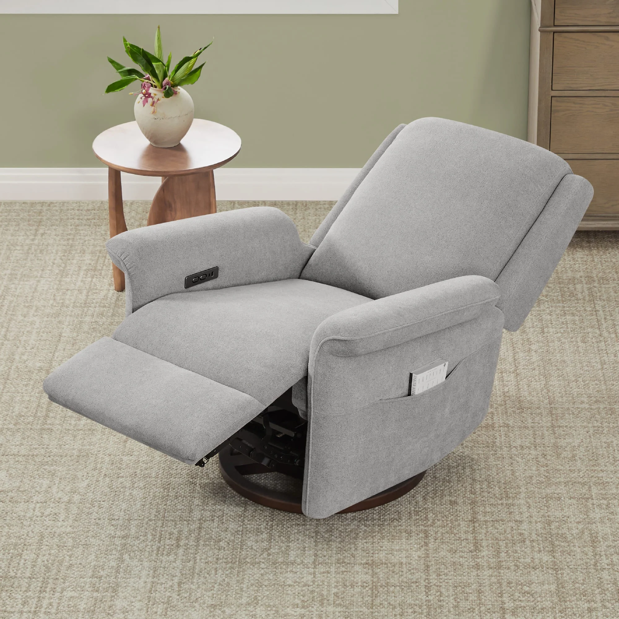 Mila Power Swivel Nursery Glider Recliner - Image 49