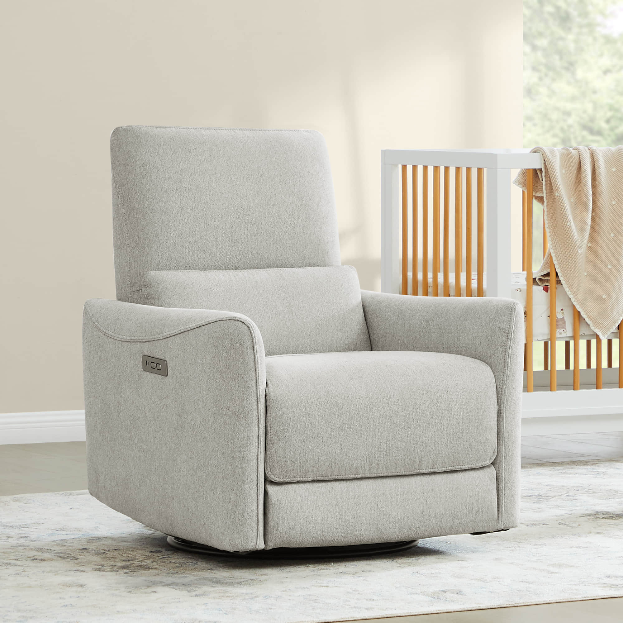 Tracee Power Swivel Nursery Glider Recliner - Image 36
