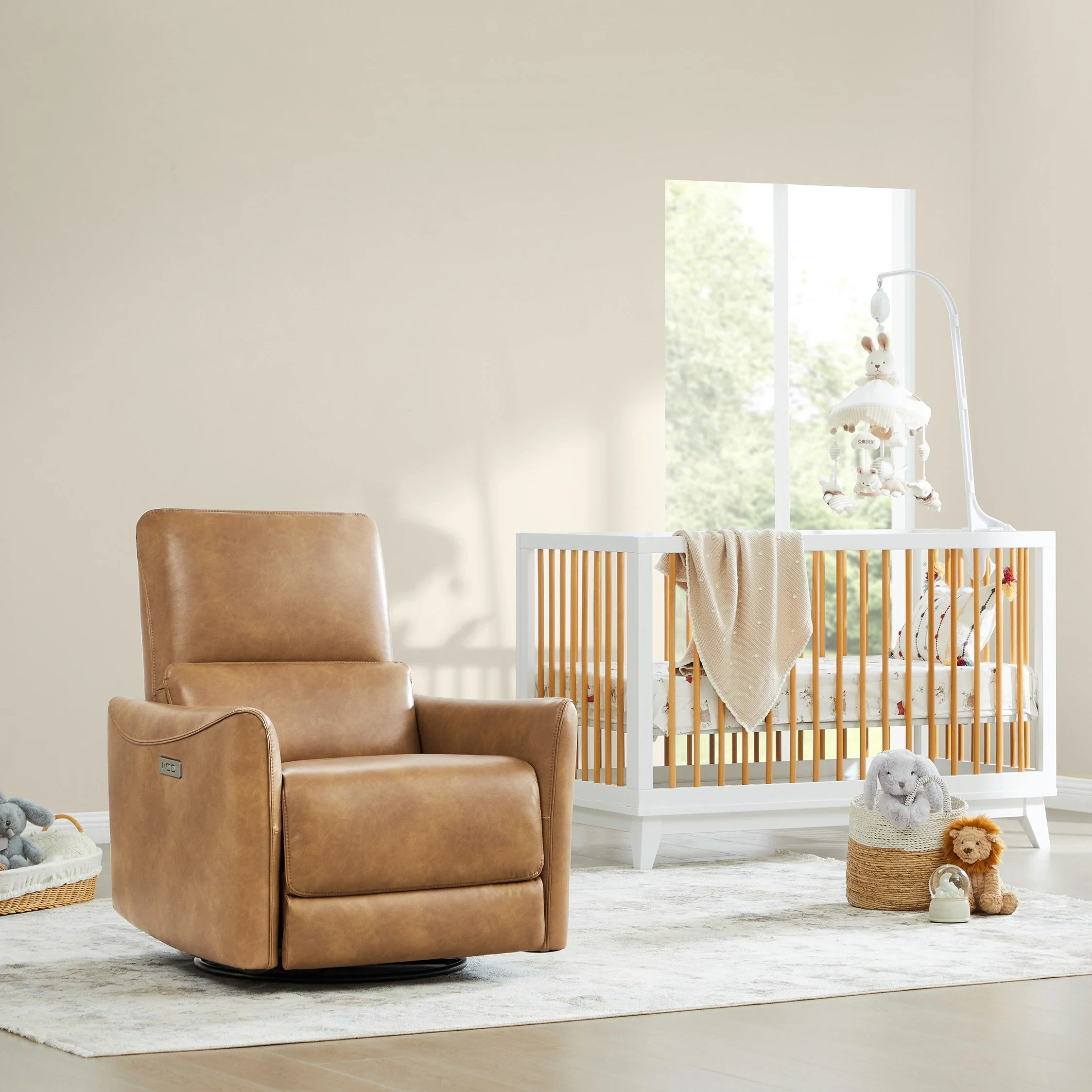 Tracee Power Swivel Nursery Glider Recliner - Image 7
