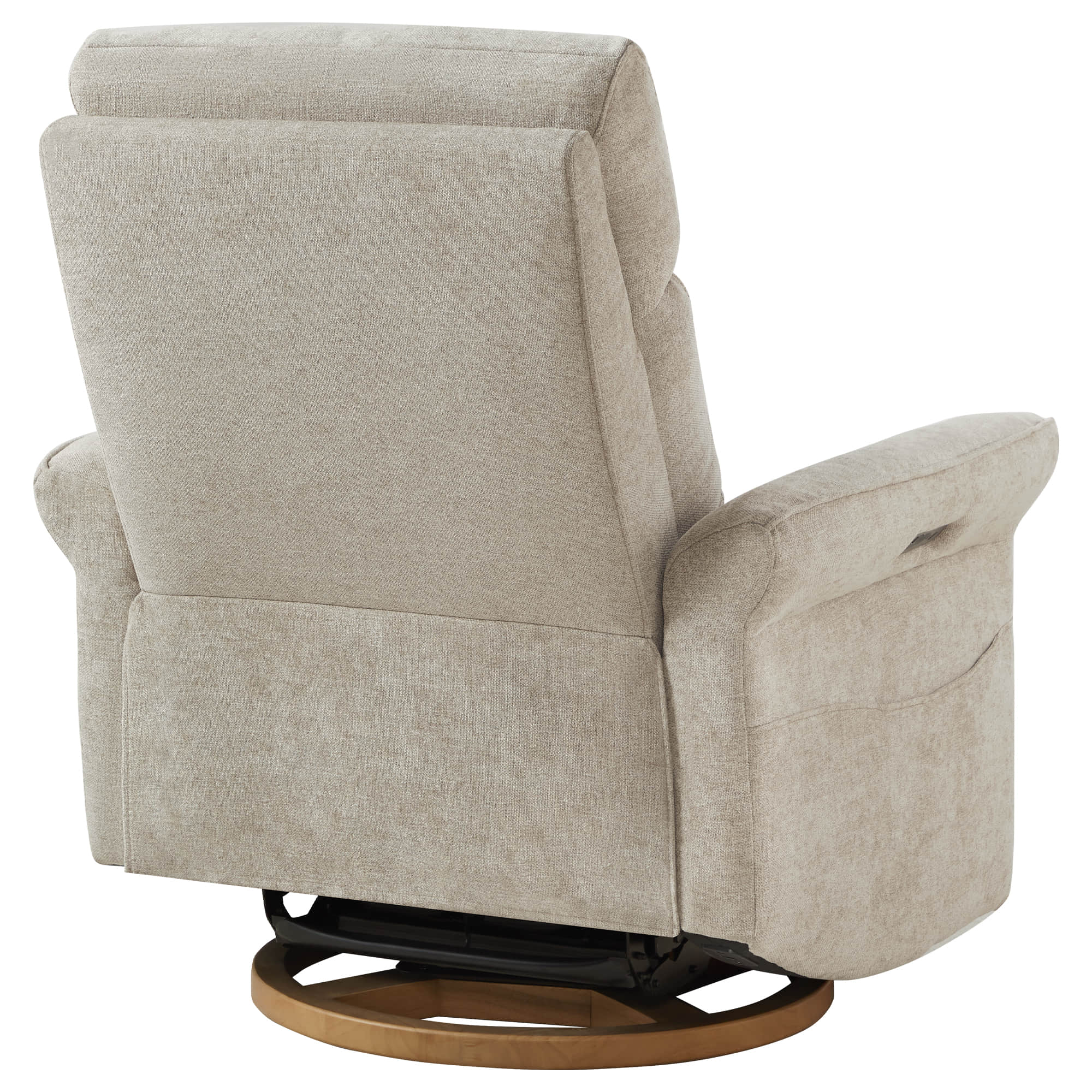 Vinca Modern Power Swivel Glider Recliner with Power Lumbar & Headrest - Image 25