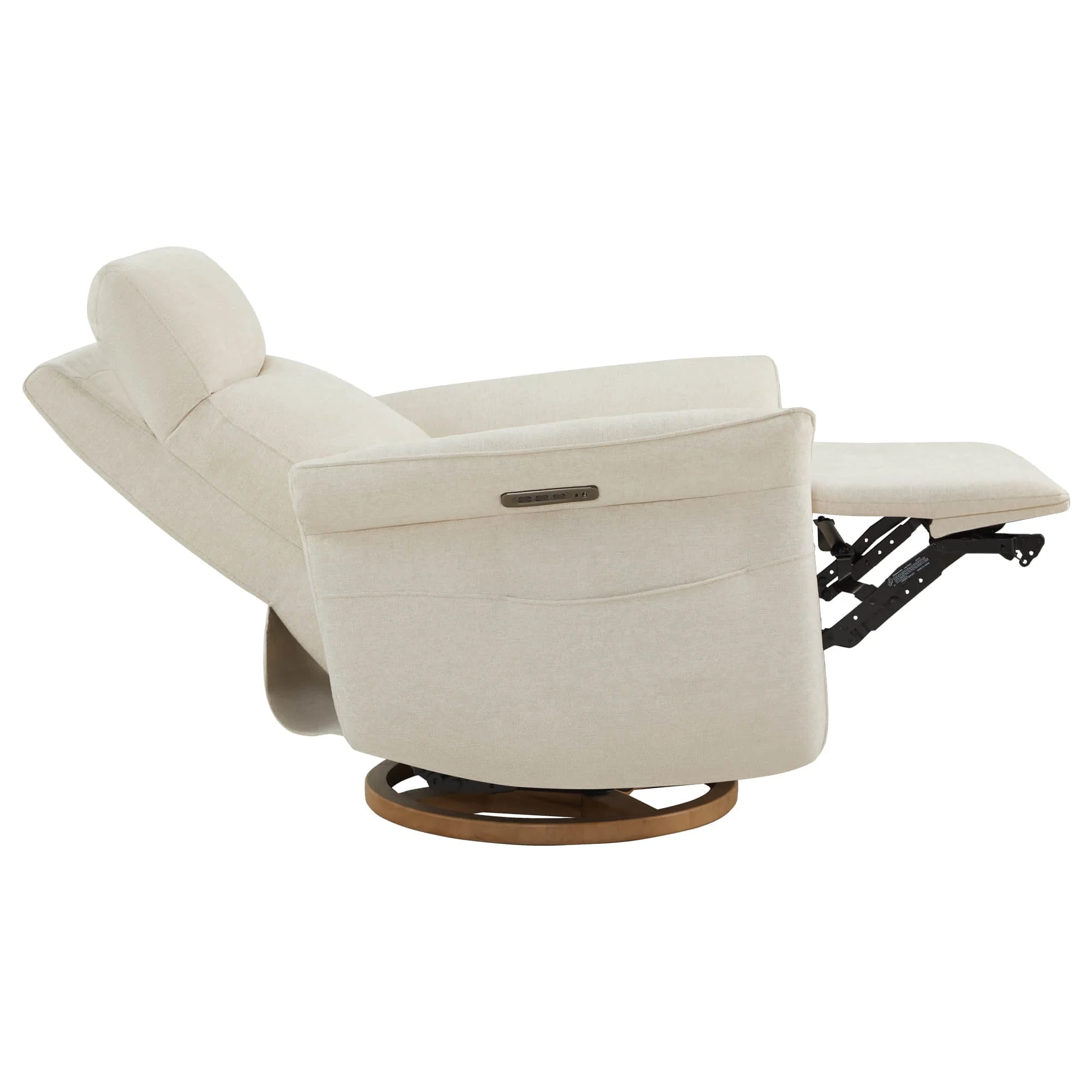 Vinca Modern Power Swivel Glider Recliner with Power Lumbar & Headrest - Image 31