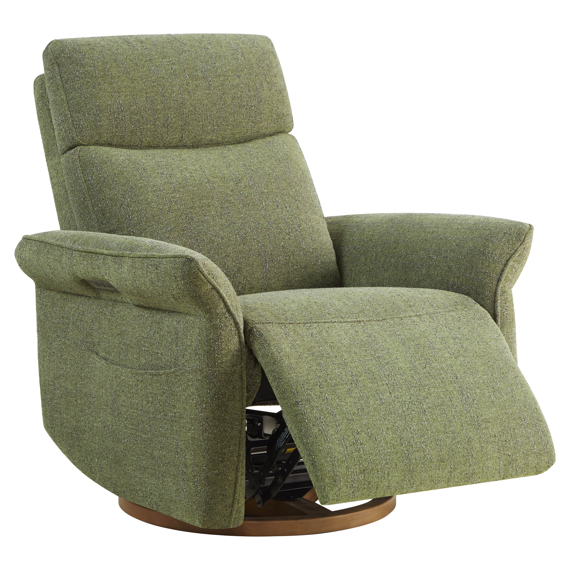 Vinca Modern Power Swivel Glider Recliner with Power Lumbar & Headrest - Image 46