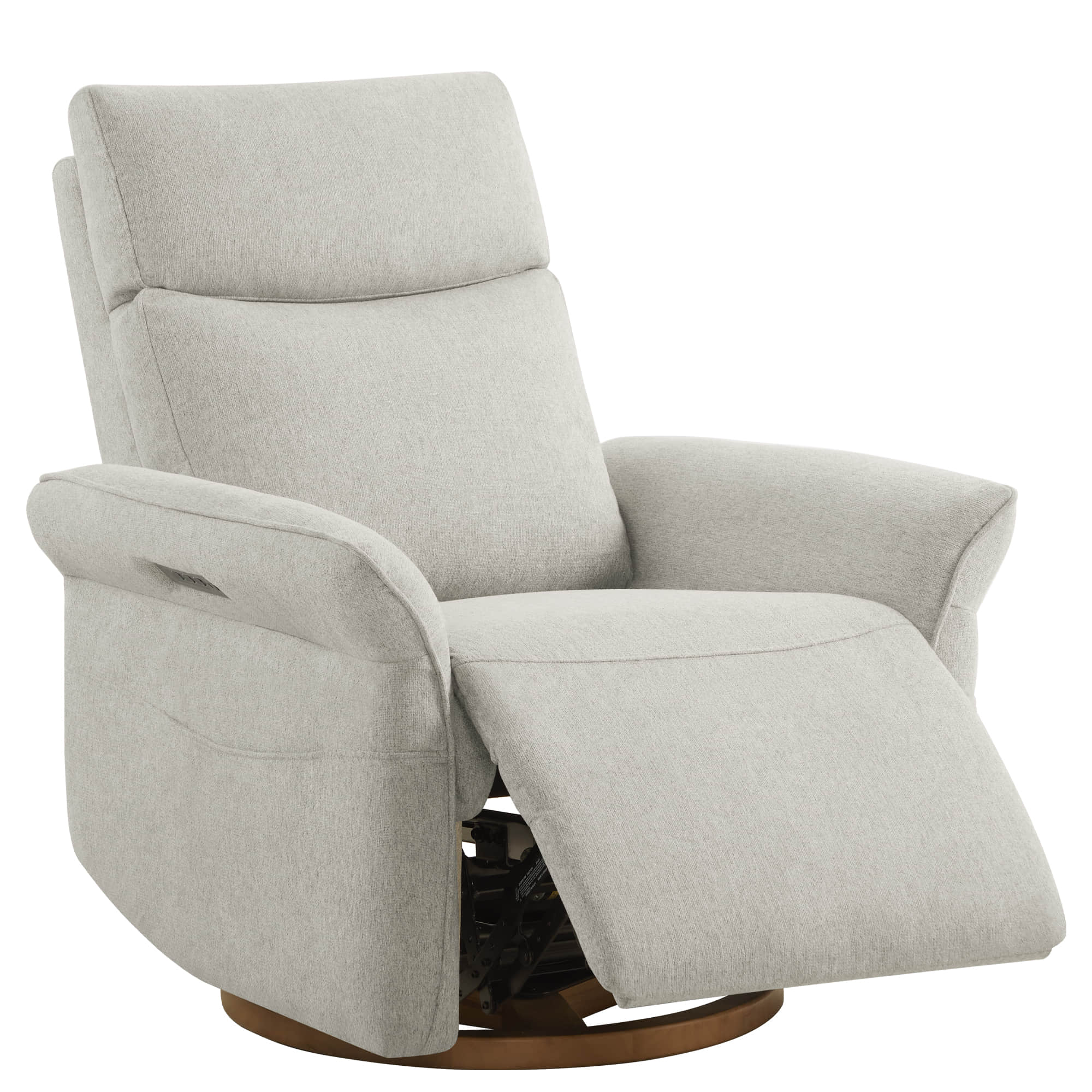 Vinca Modern Power Swivel Glider Recliner with Power Lumbar & Headrest - Image 6