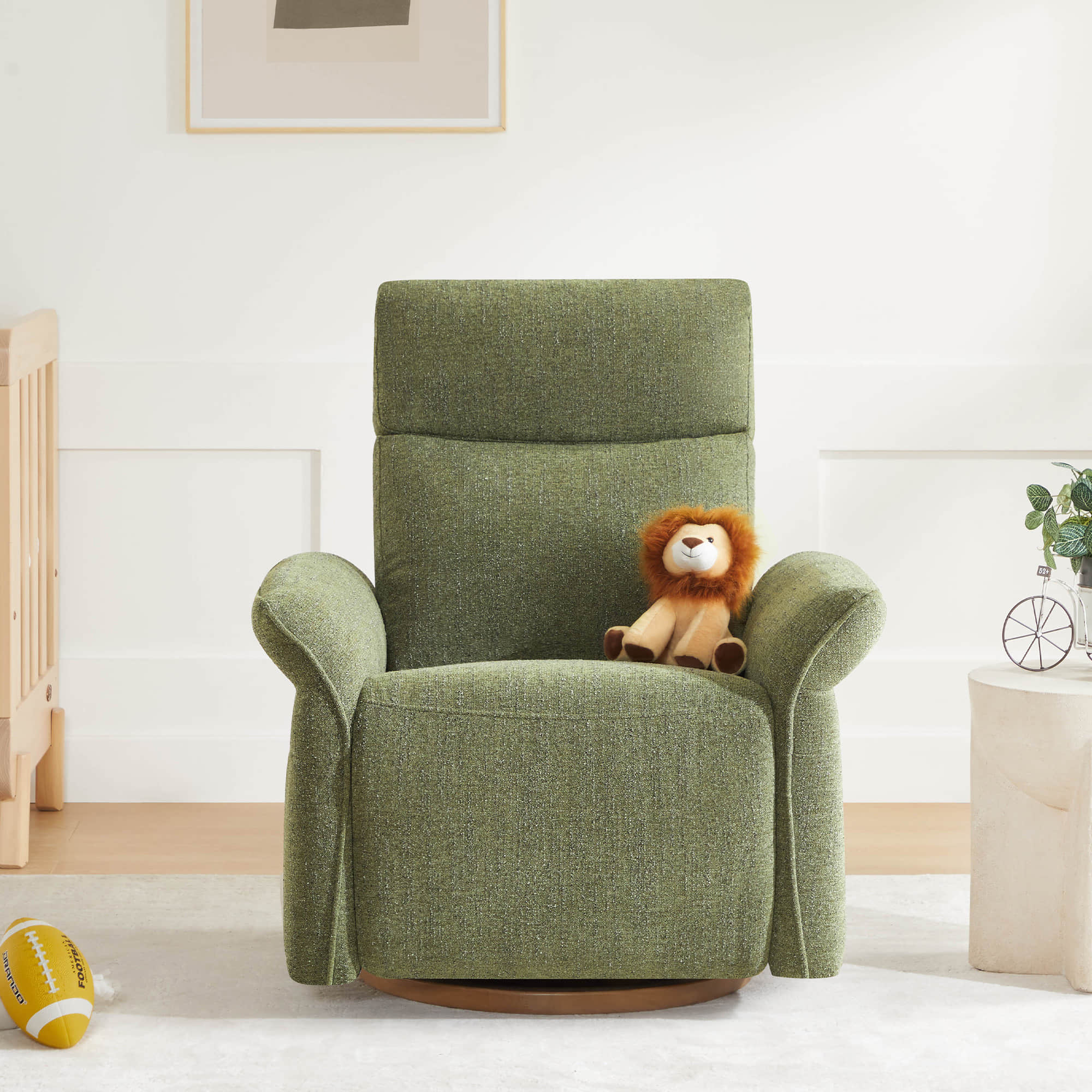 Vinca Modern Power Swivel Glider Recliner with Power Lumbar & Headrest - Image 65