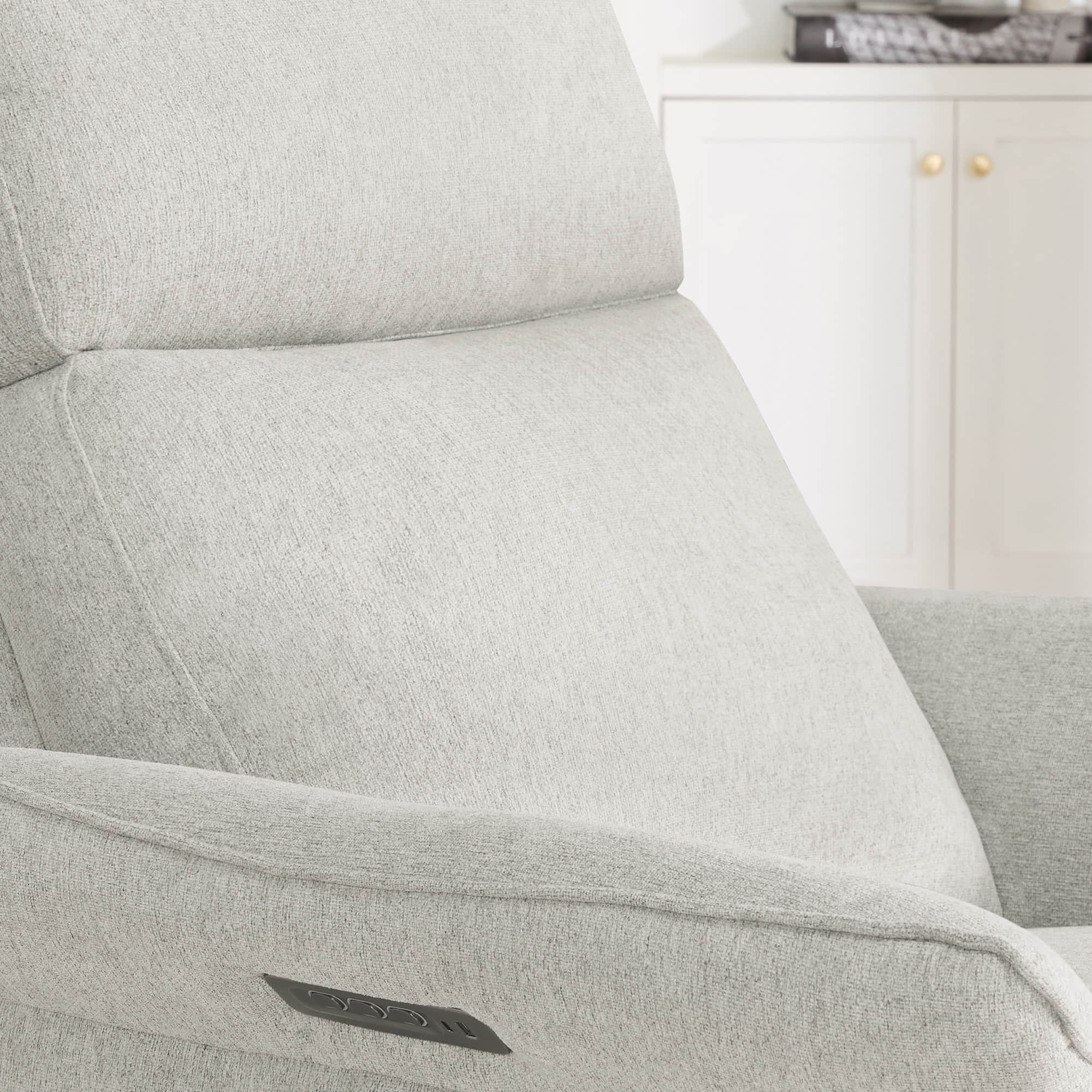 Vinca Modern Power Swivel Glider Recliner with Power Lumbar & Headrest - Image 74