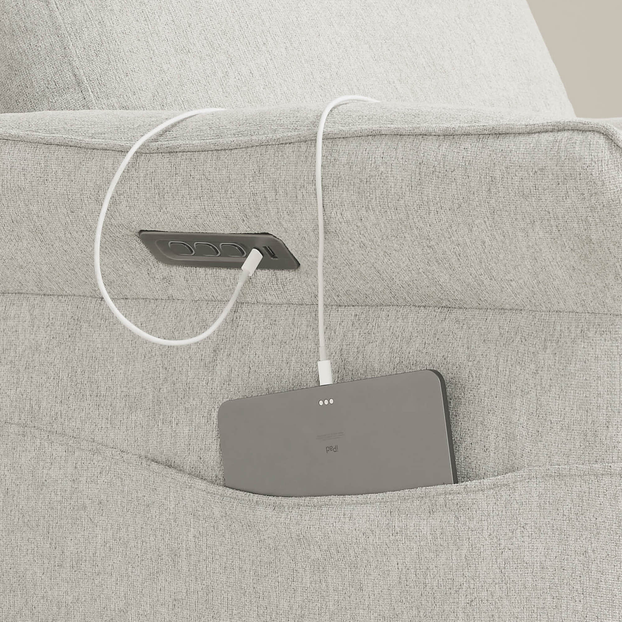 Vinca Modern Power Swivel Glider Recliner with Power Lumbar & Headrest - Image 76