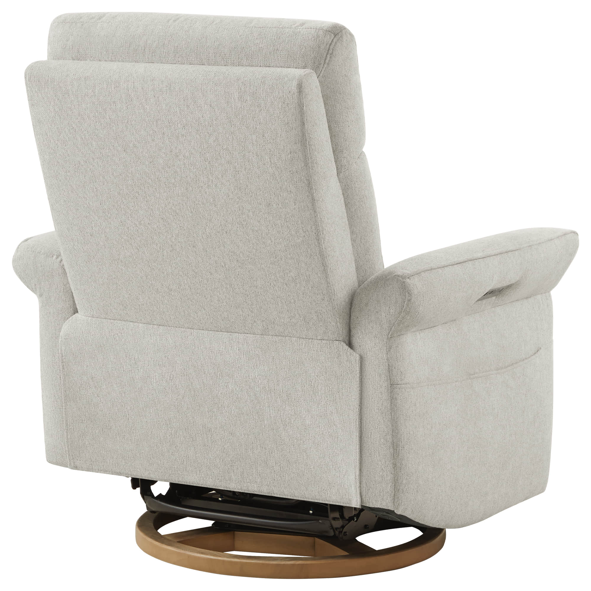 Vinca Modern Power Swivel Glider Recliner with Power Lumbar & Headrest - Image 8