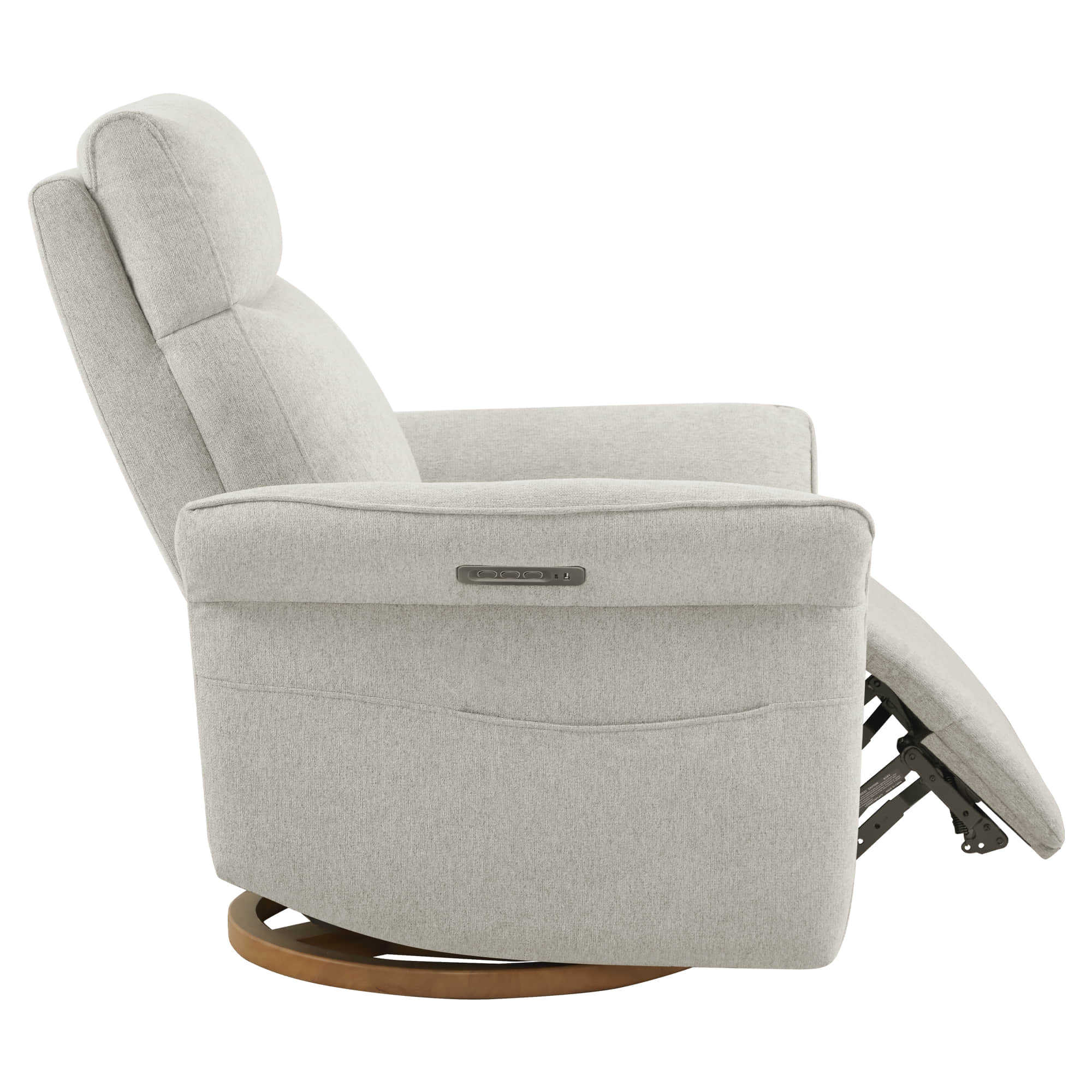 Vinca Power Swivel Nursery Glider Recliner with Power Lumbar & Headrest - Image 10