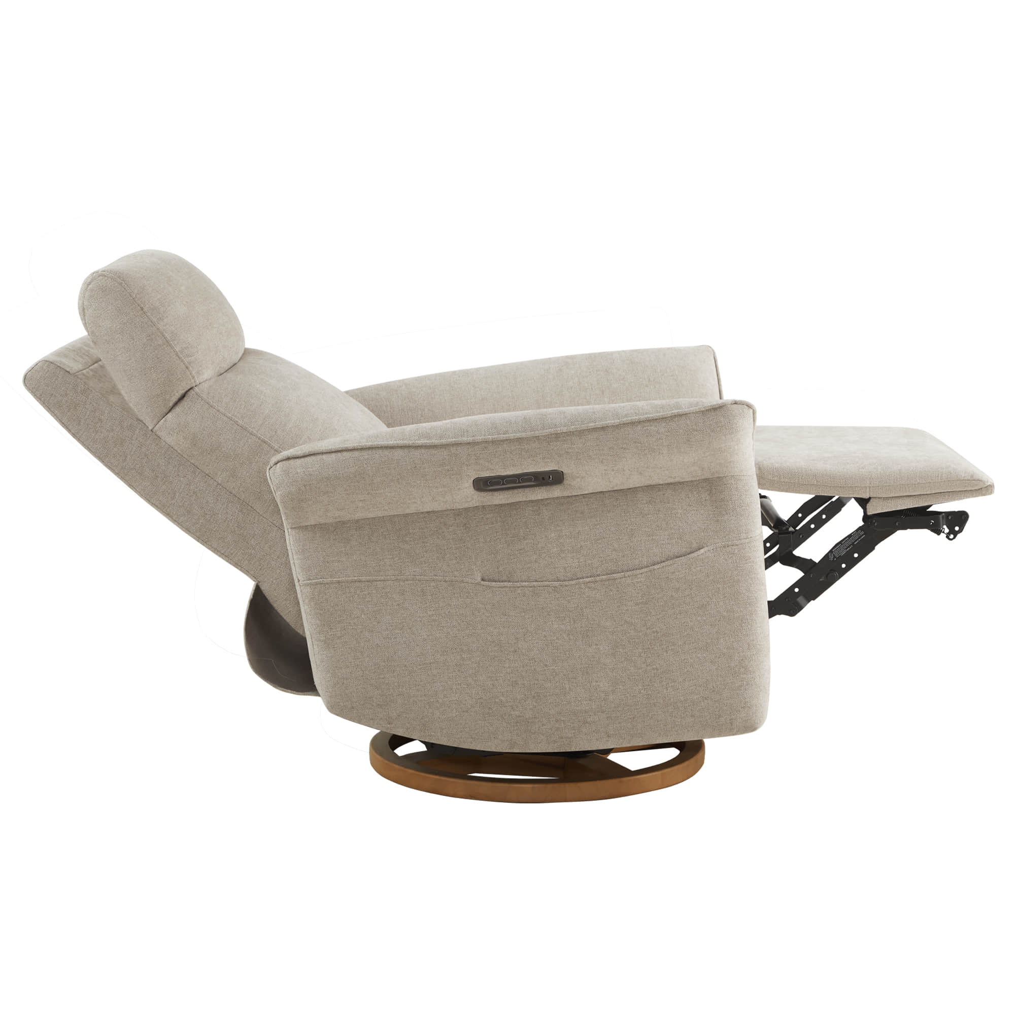 Vinca Power Swivel Nursery Glider Recliner with Power Lumbar & Headrest - Image 17