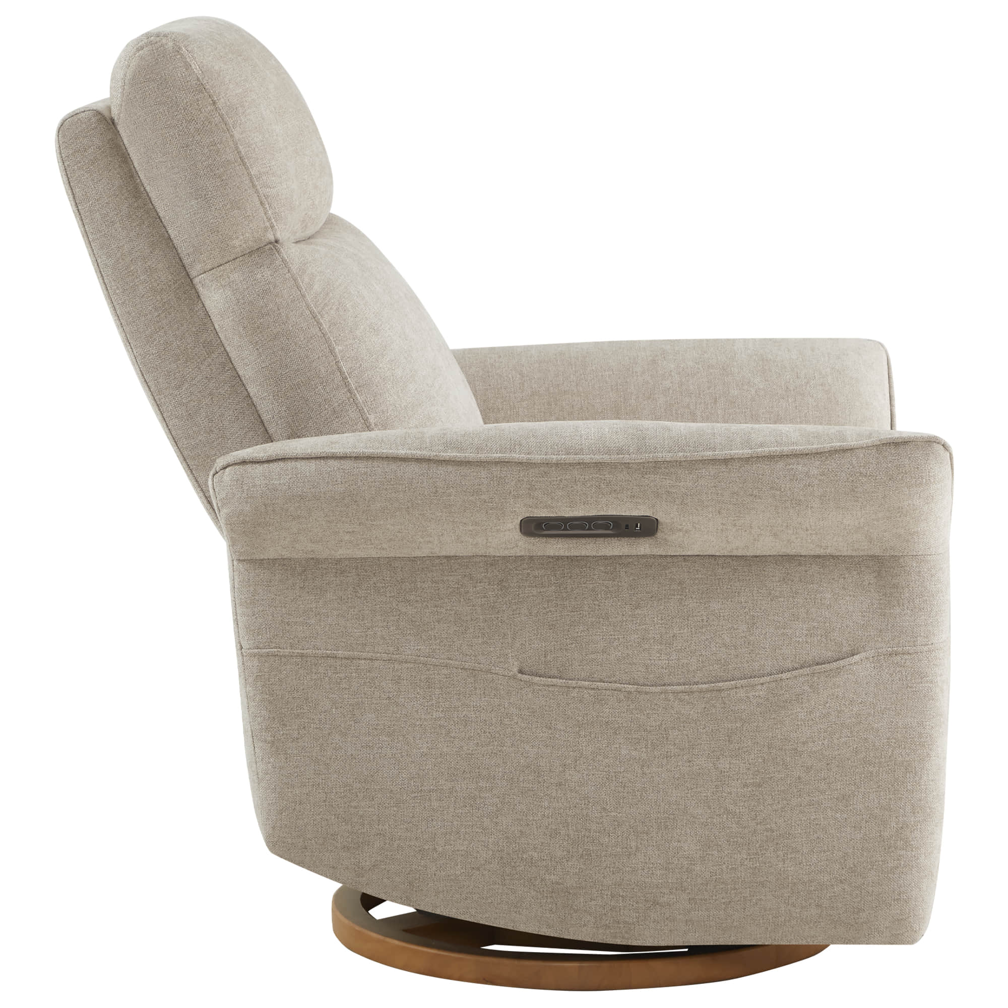 Vinca Power Swivel Nursery Glider Recliner with Power Lumbar & Headrest - Image 18