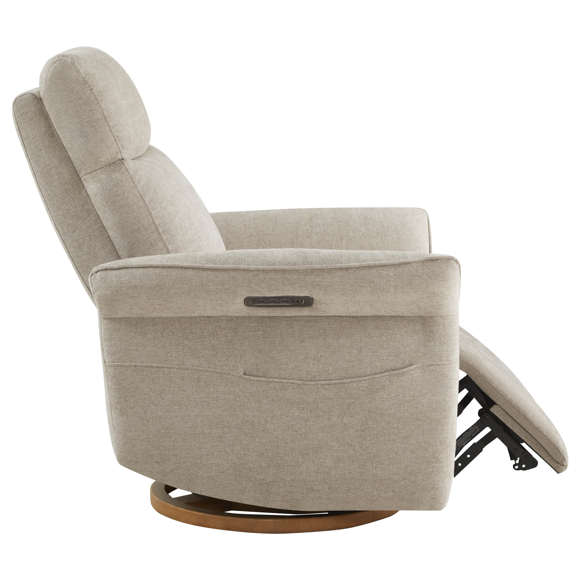 Vinca Power Swivel Nursery Glider Recliner with Power Lumbar & Headrest - Image 19