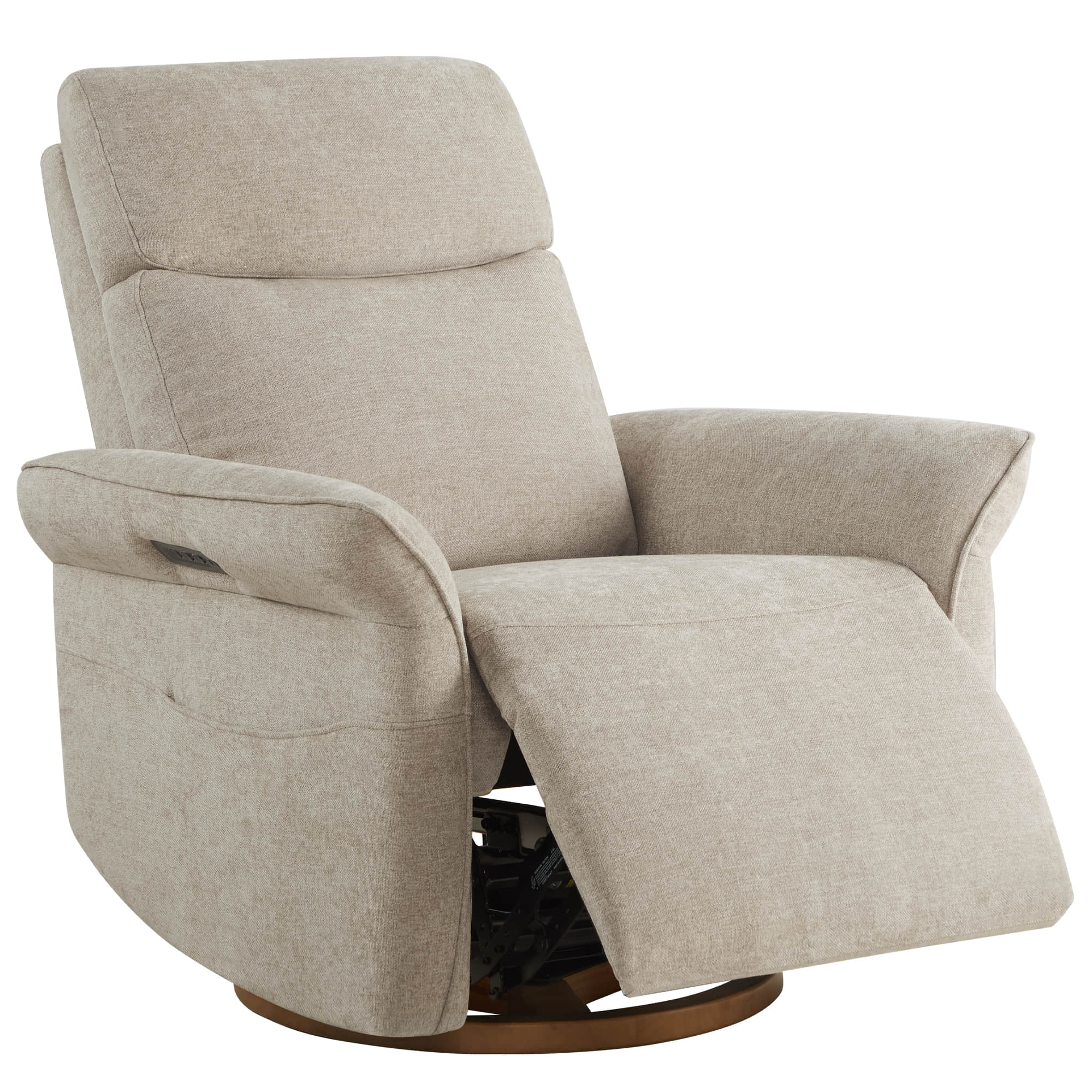 Vinca Power Swivel Nursery Glider Recliner with Power Lumbar & Headrest - Image 22